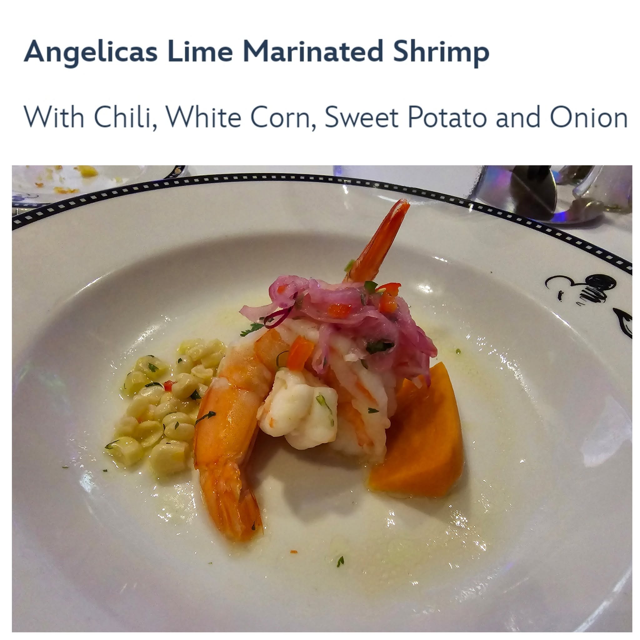 Lime marinated shrimp on Pirate Night