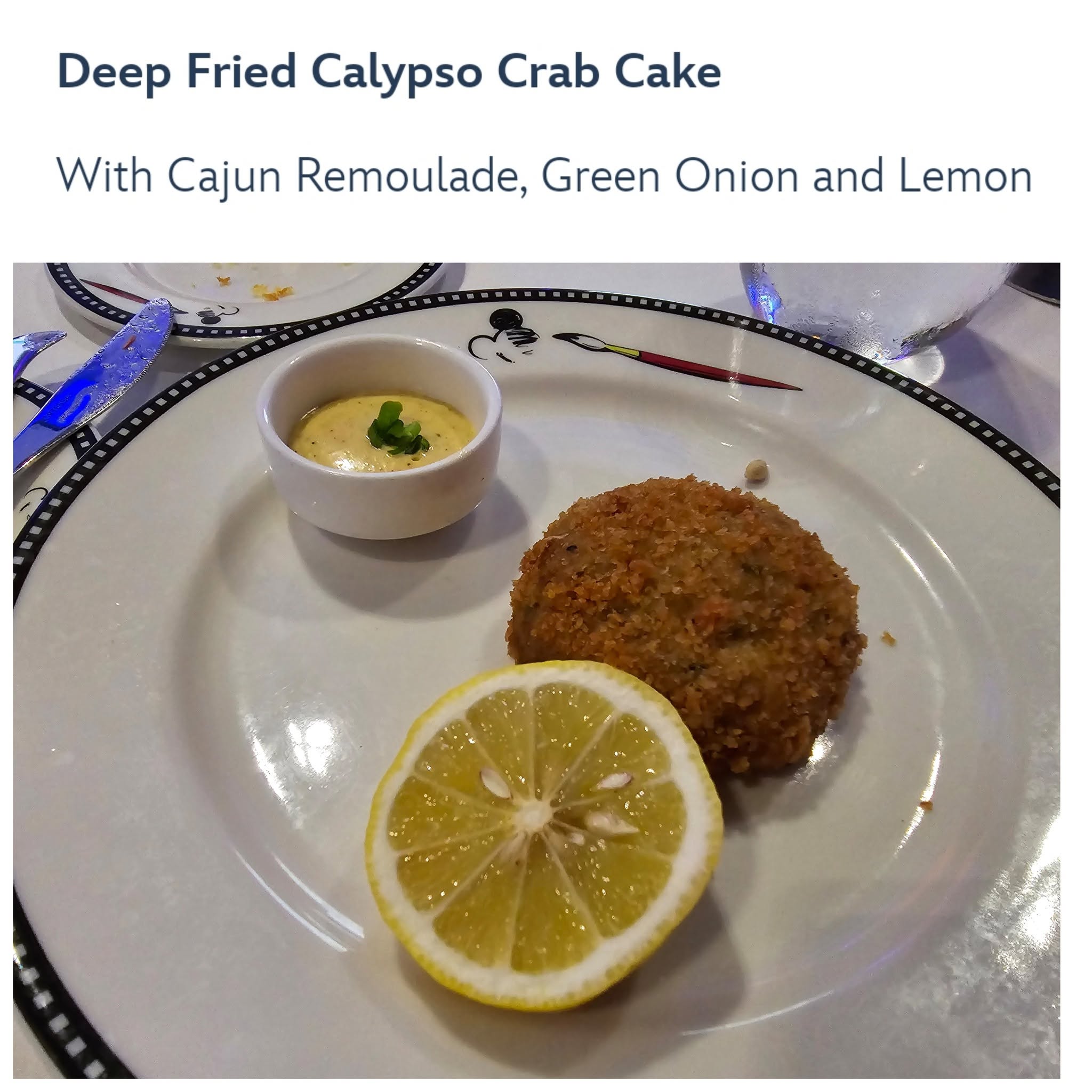 The Calypso crab cake on Pirate Night