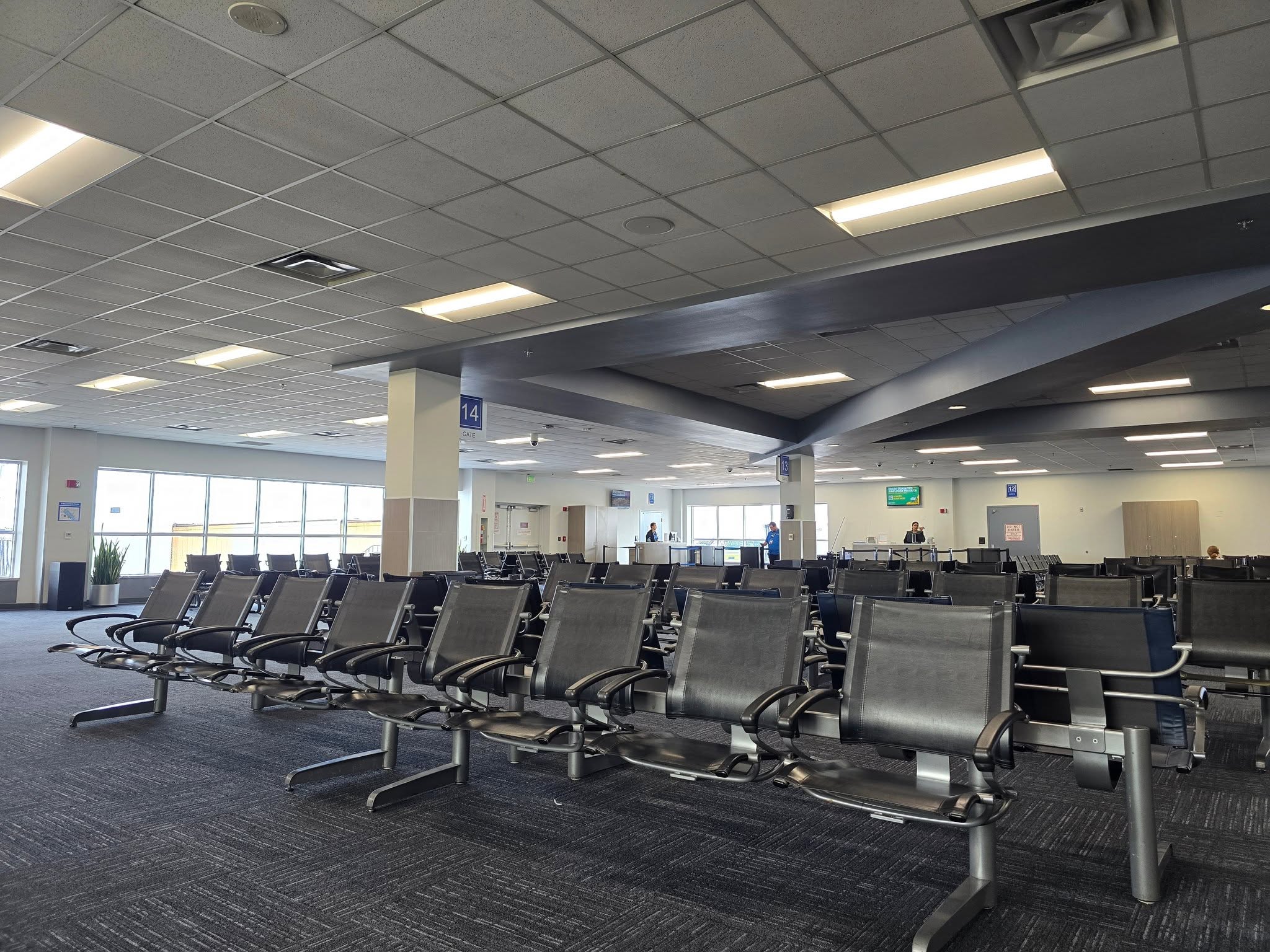 Waiting at our gate in Orlando Sanford