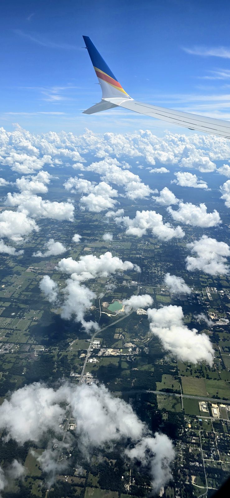 Clouds from the plane over Florida