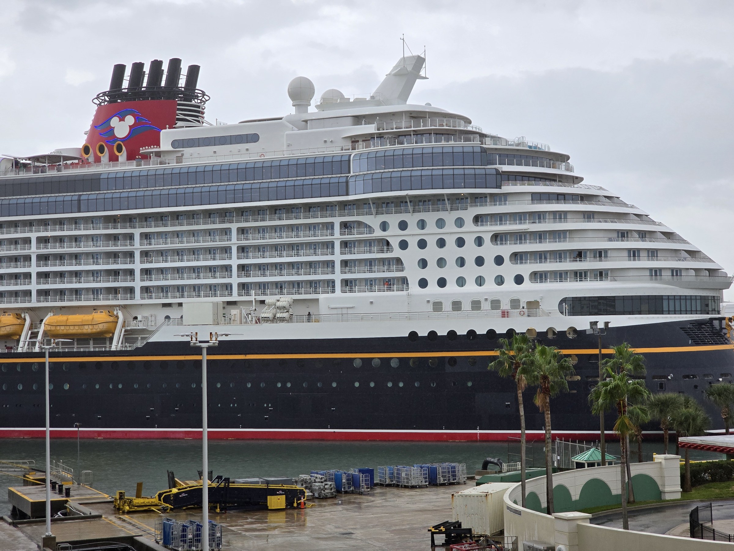 Our ship waiting at the pier