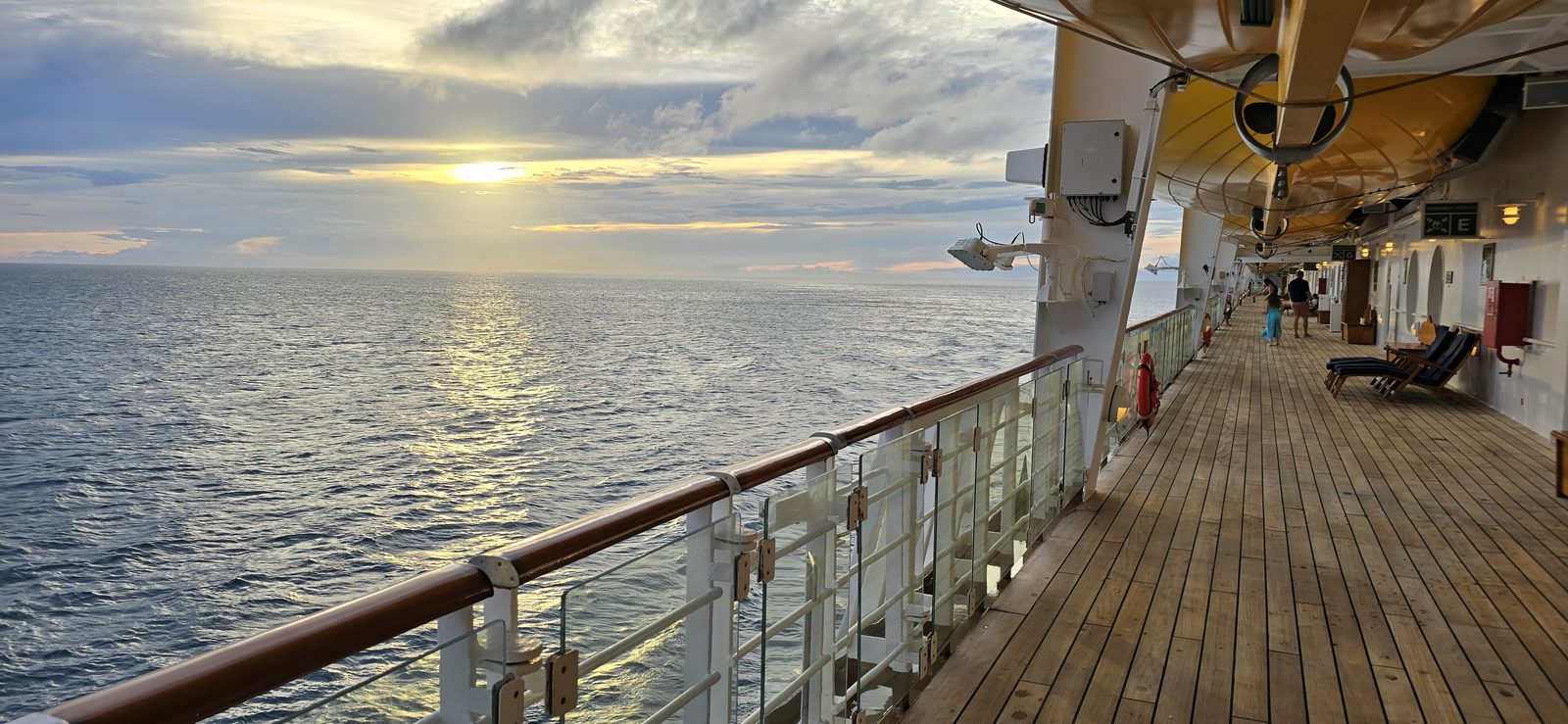Sail-away sunset from the deck
