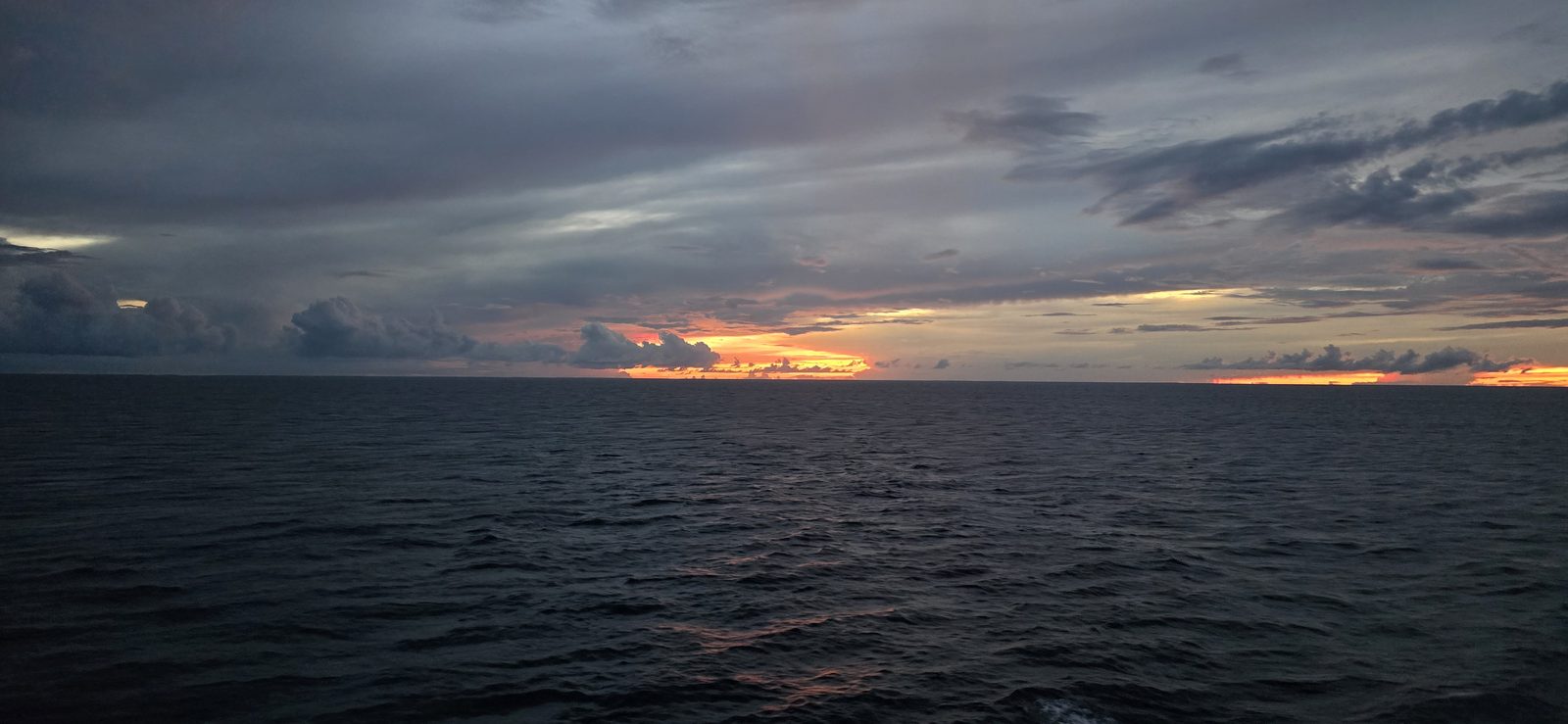 Sunset at sea after leaving Port Canaveral