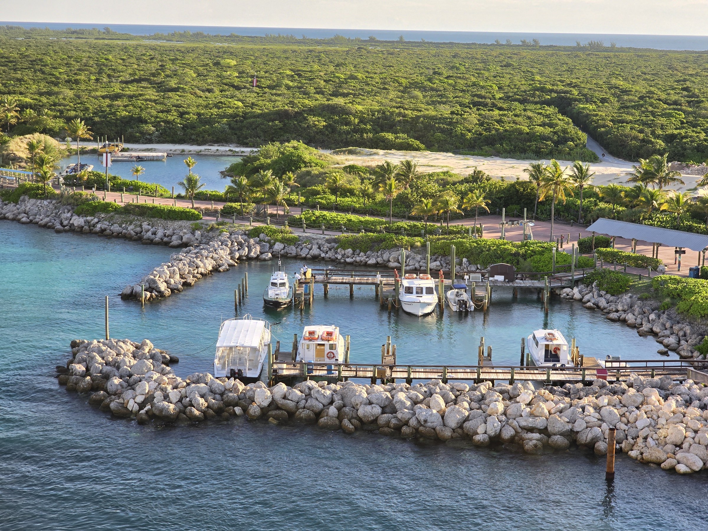 Castaway Cay's harbor as we docked