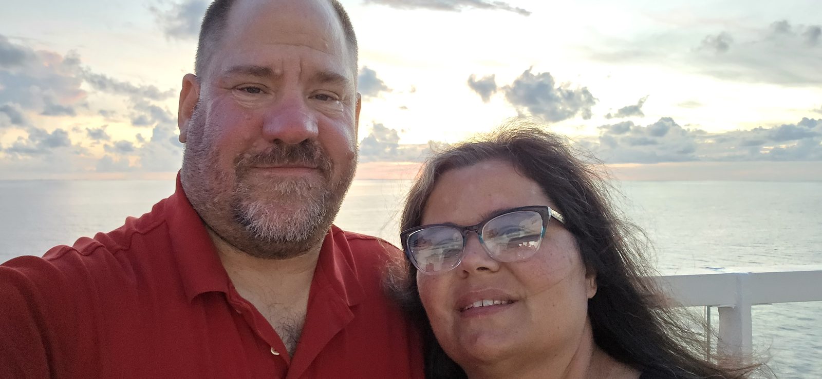 Michael and Kathy at the rail