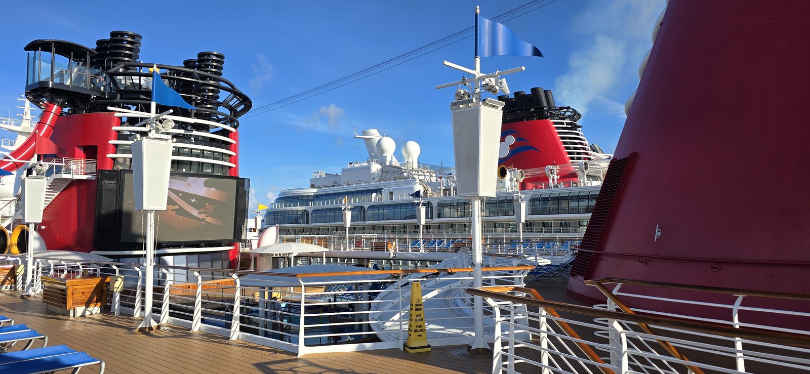 Cruise ships lined up in Nassau harbor