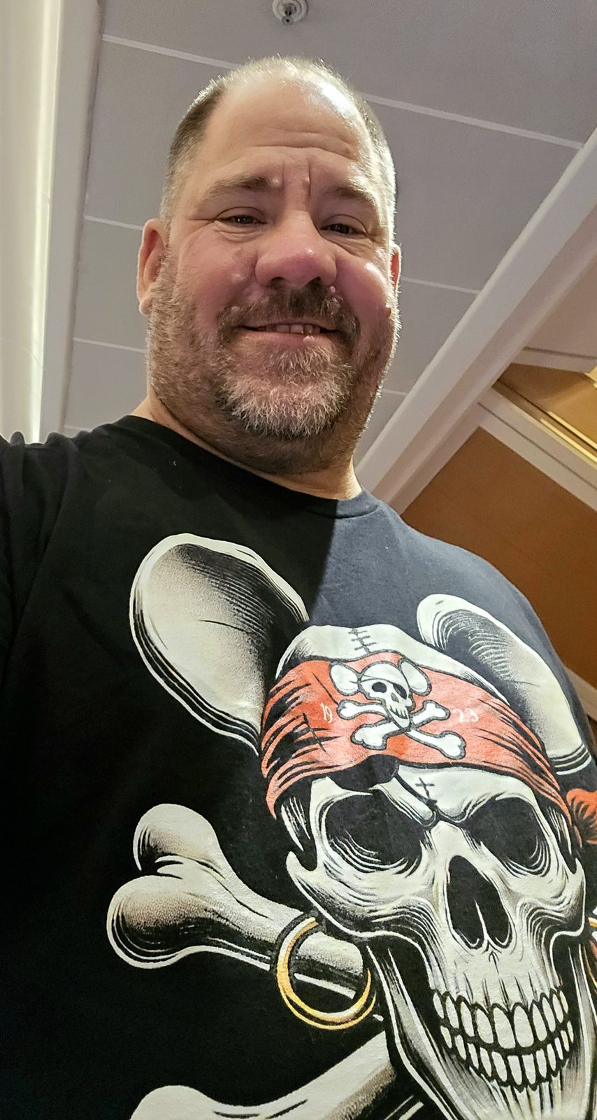 Michael in his pirate shirt