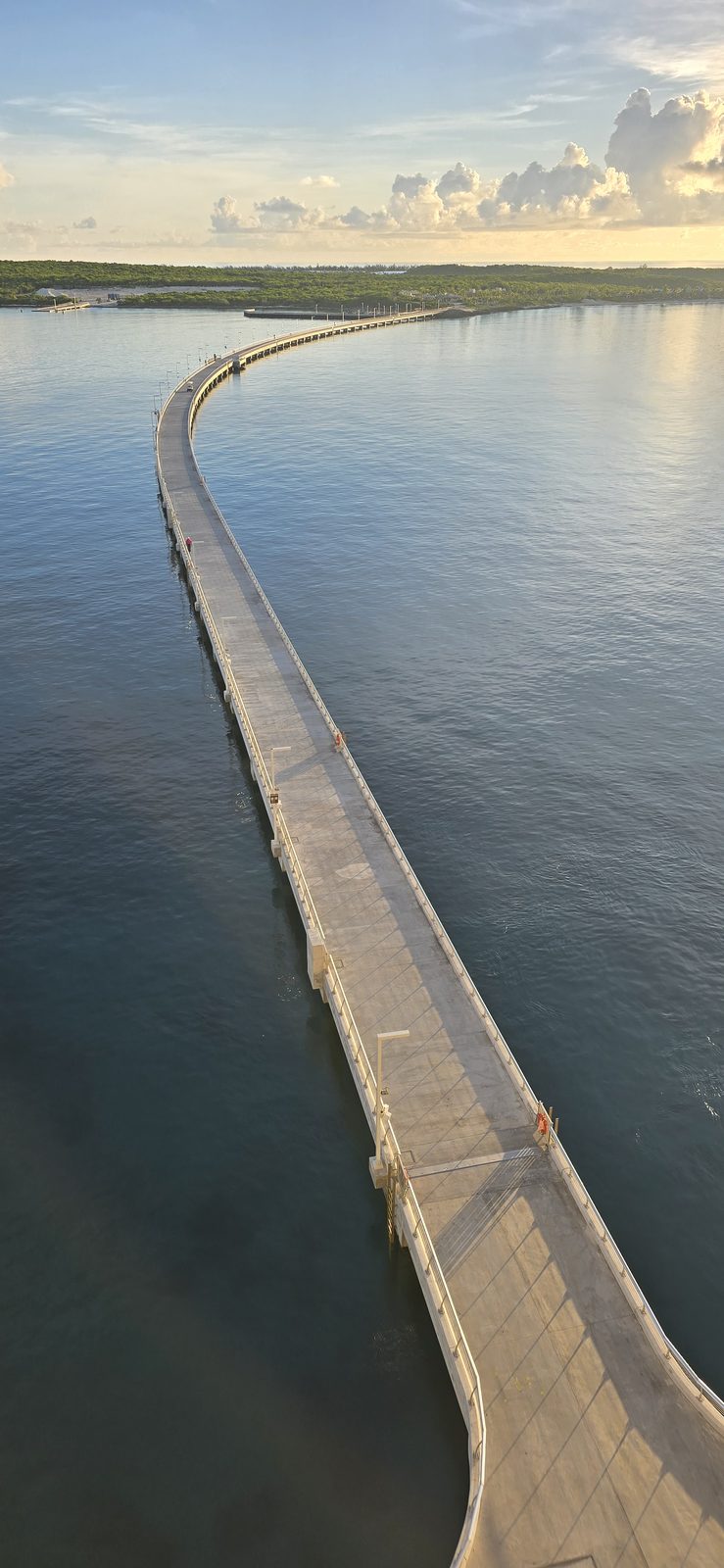 Dawn over the causeway to Lookout Cay