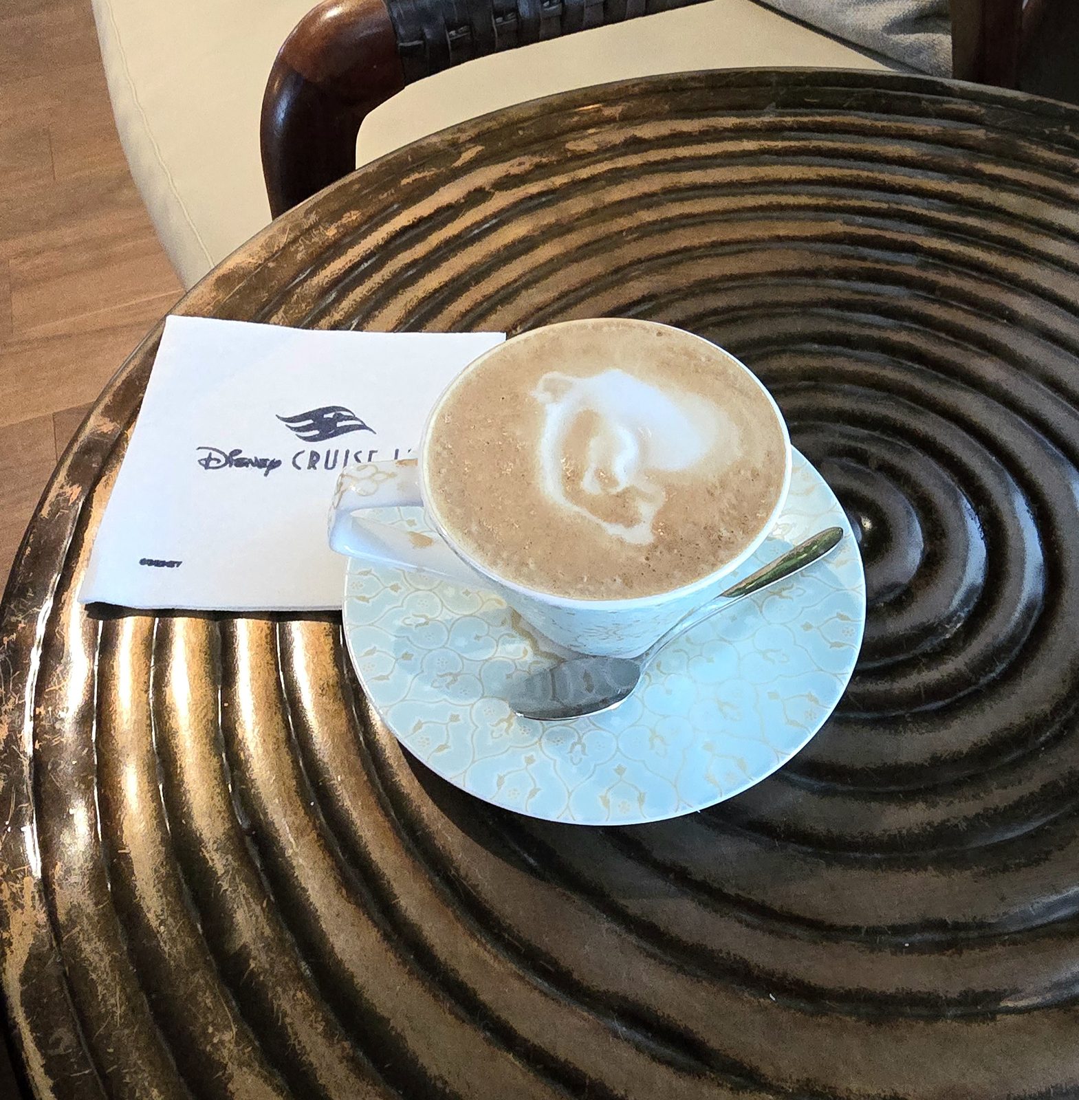 Morning coffee with latte art