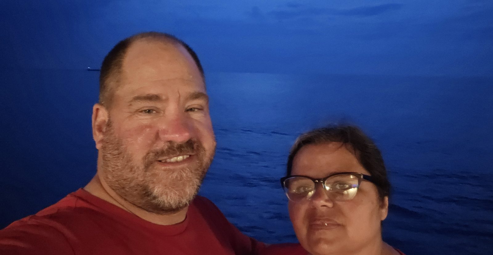 Michael and Kathy at the rail