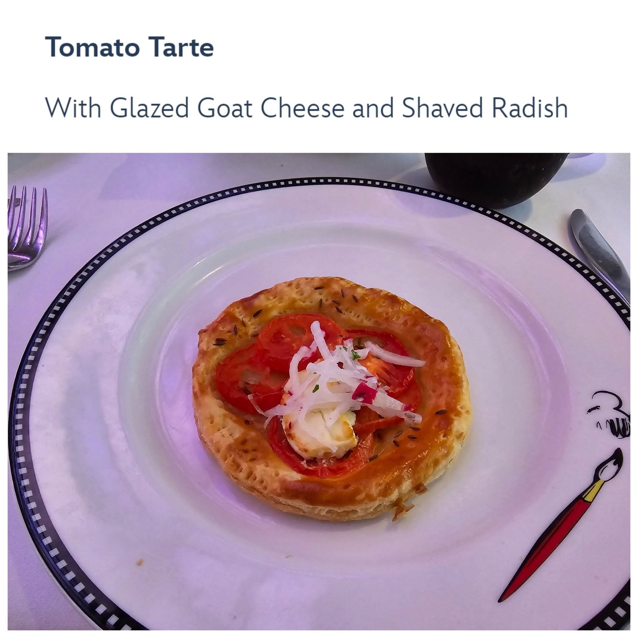 Tomato tarte at Animator's Palate