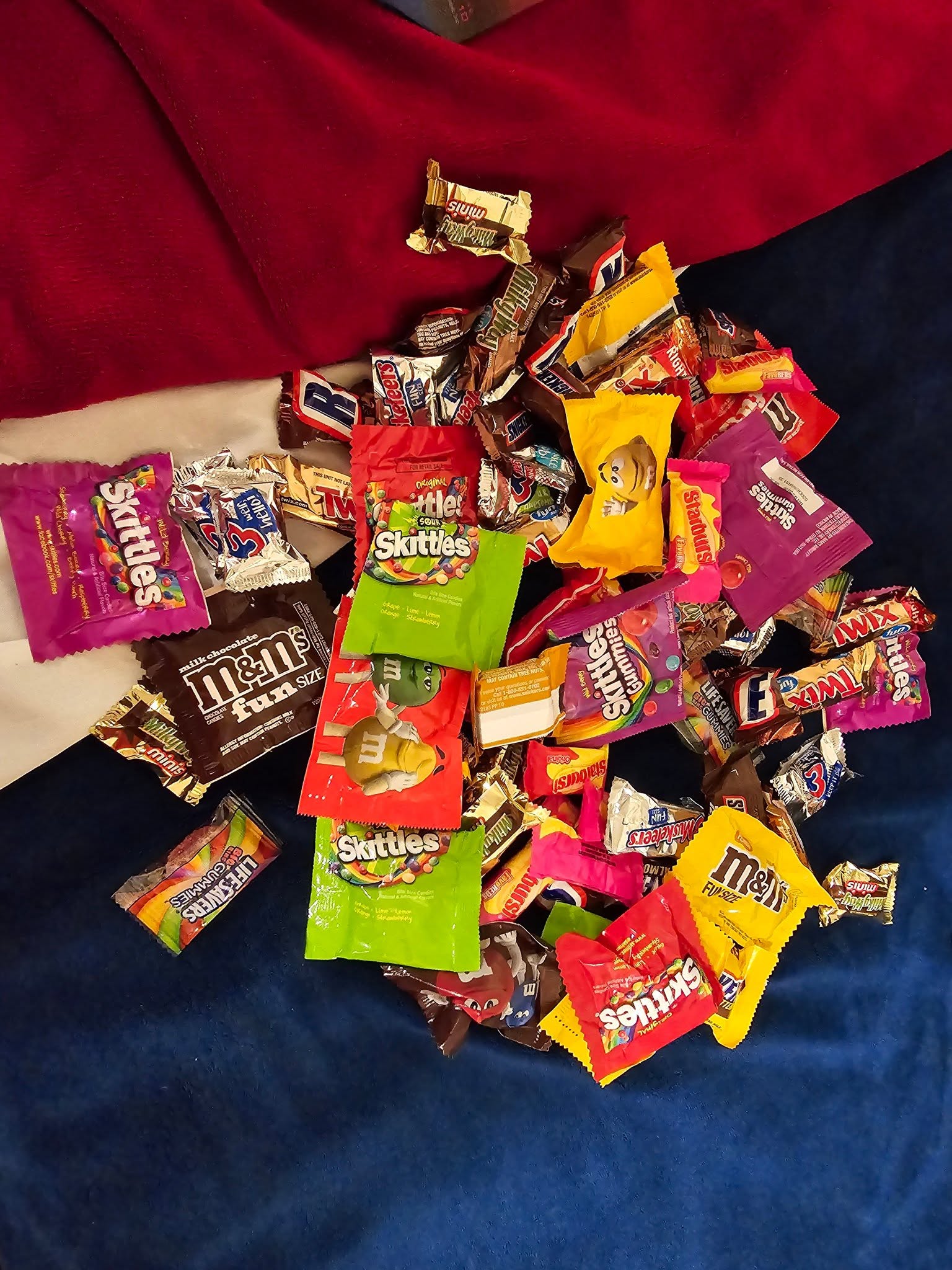 Lisa's haul from the ship's Trick or Treat