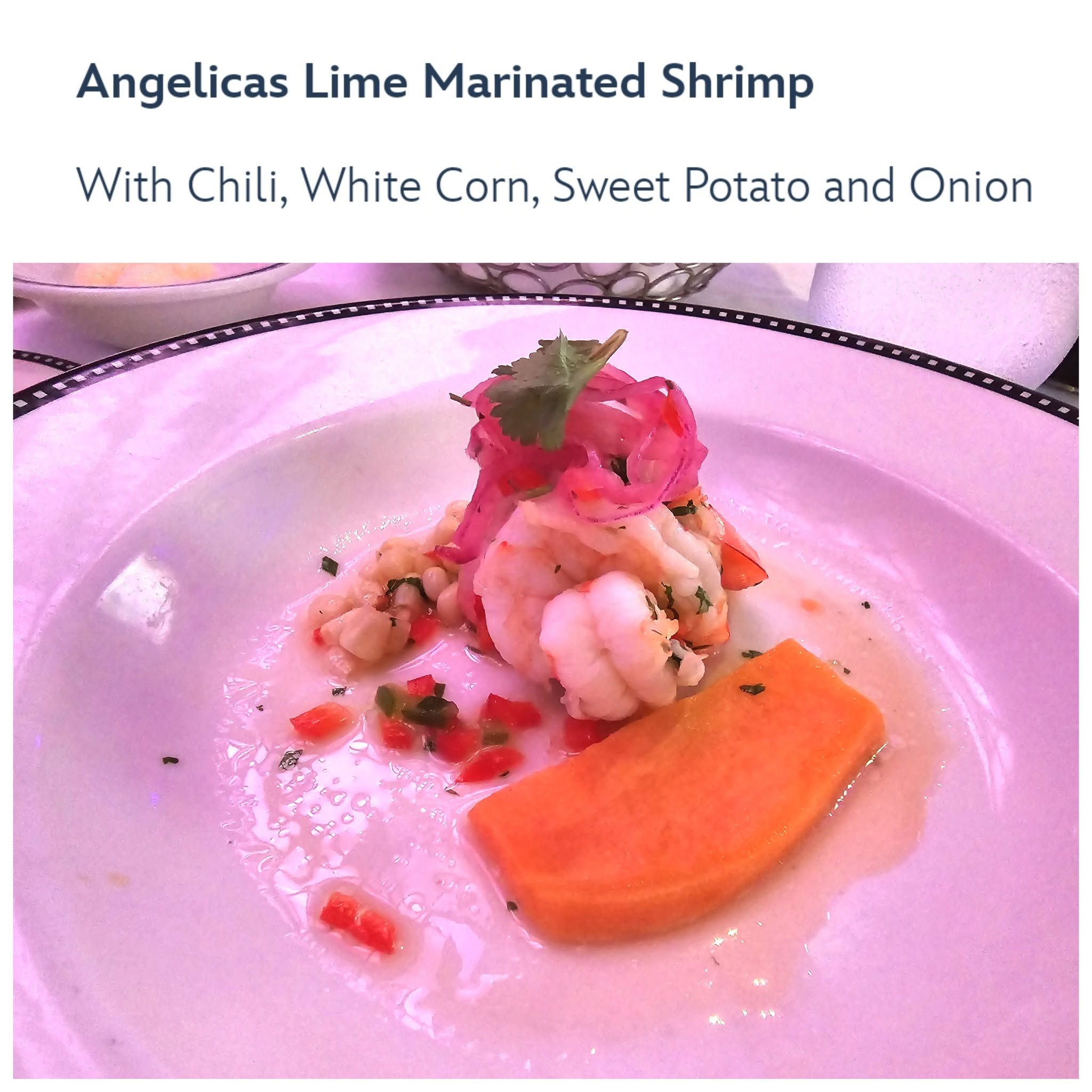 Lime marinated shrimp on Pirate Night
