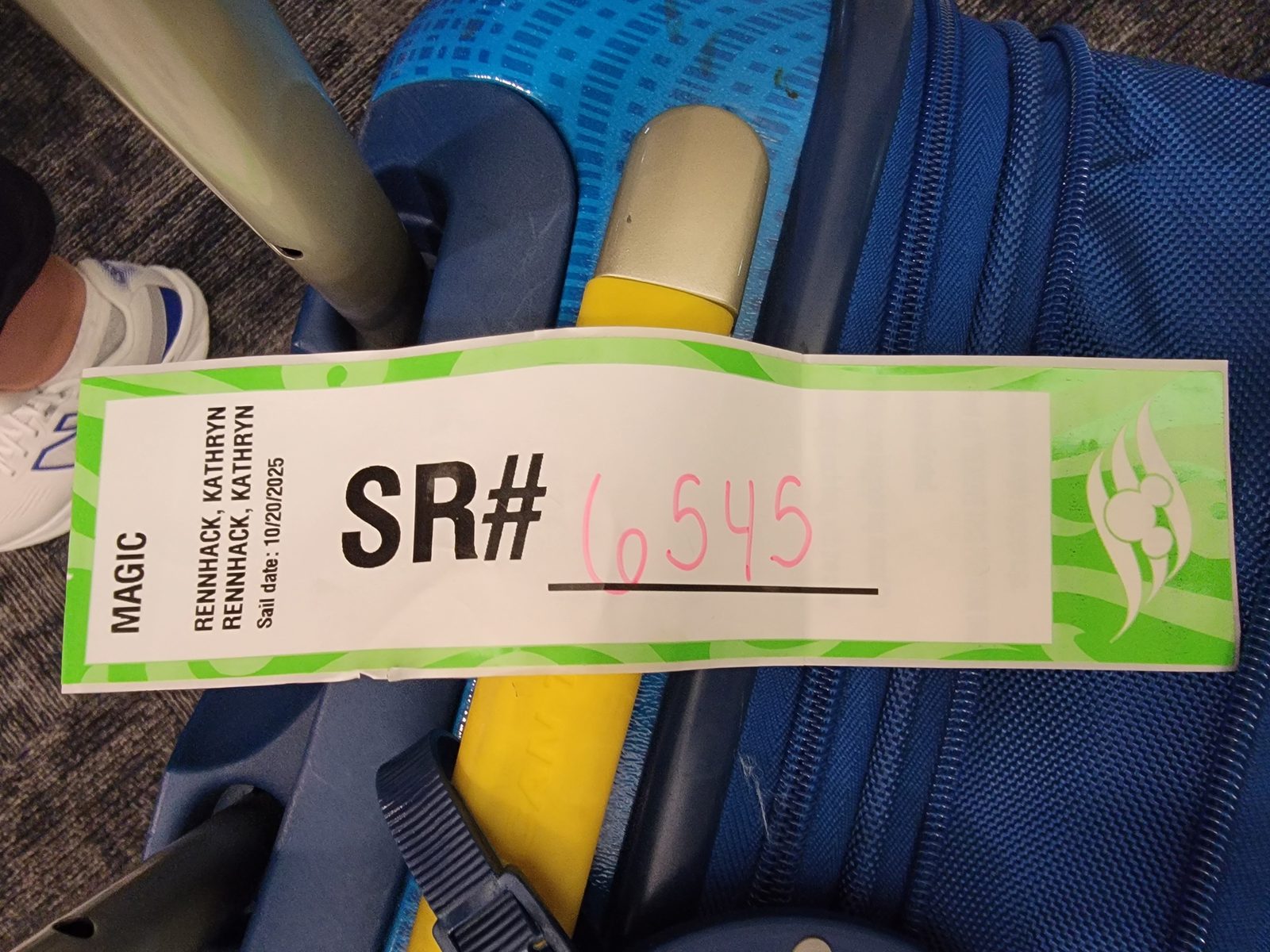 Their Disney Cruise Line luggage tag