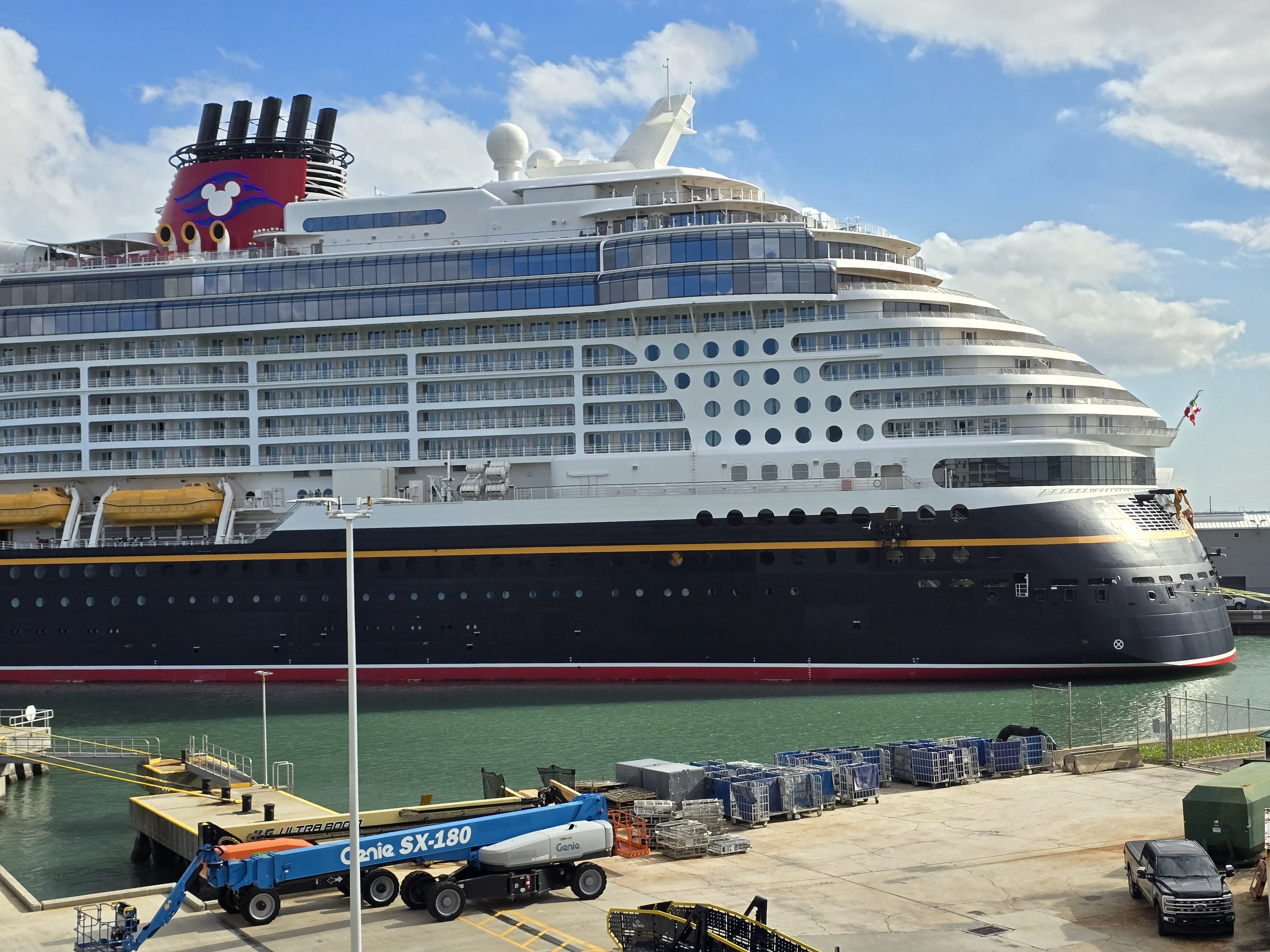 The ship at the pier before boarding