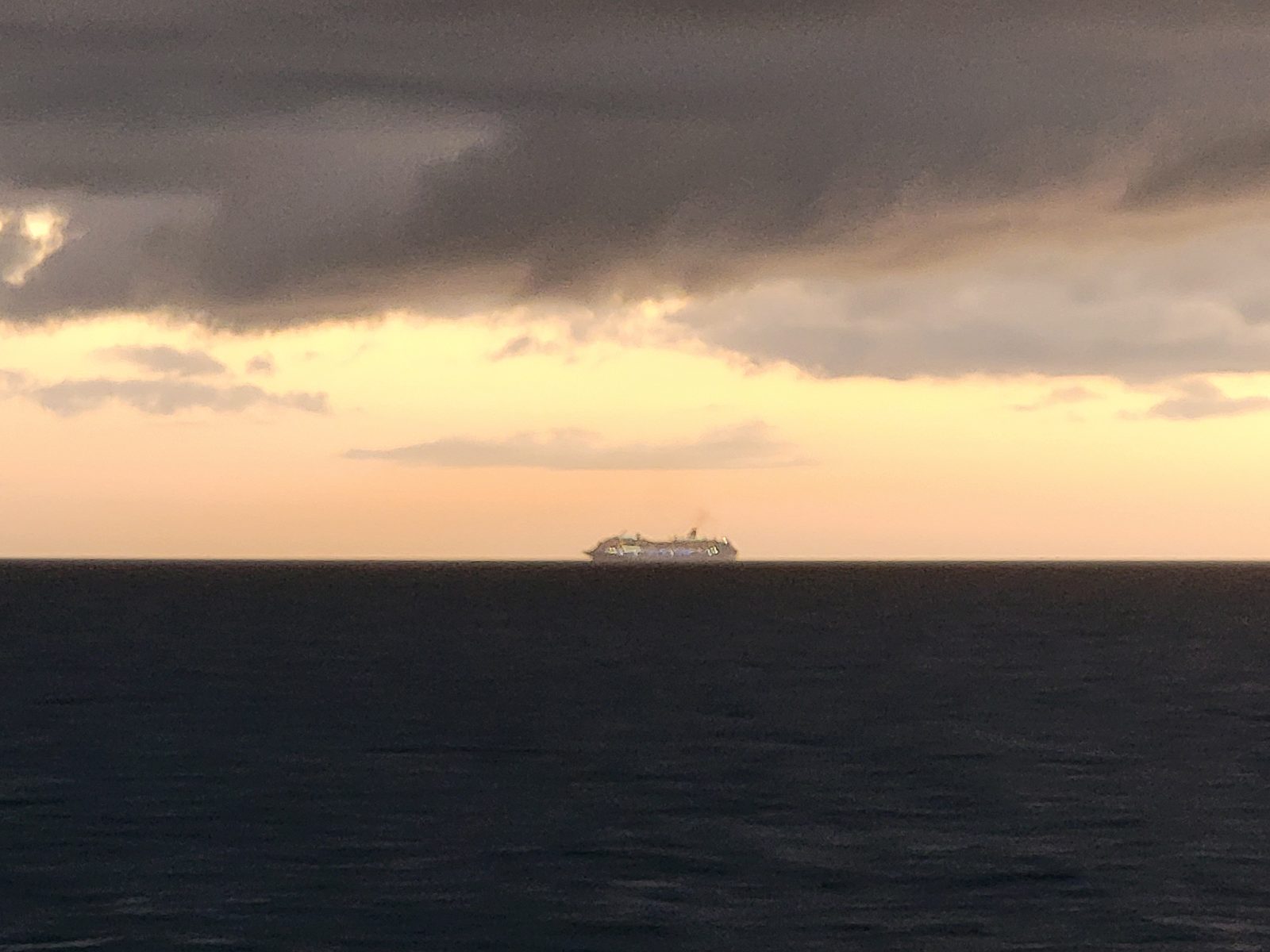 Sunset from the top deck