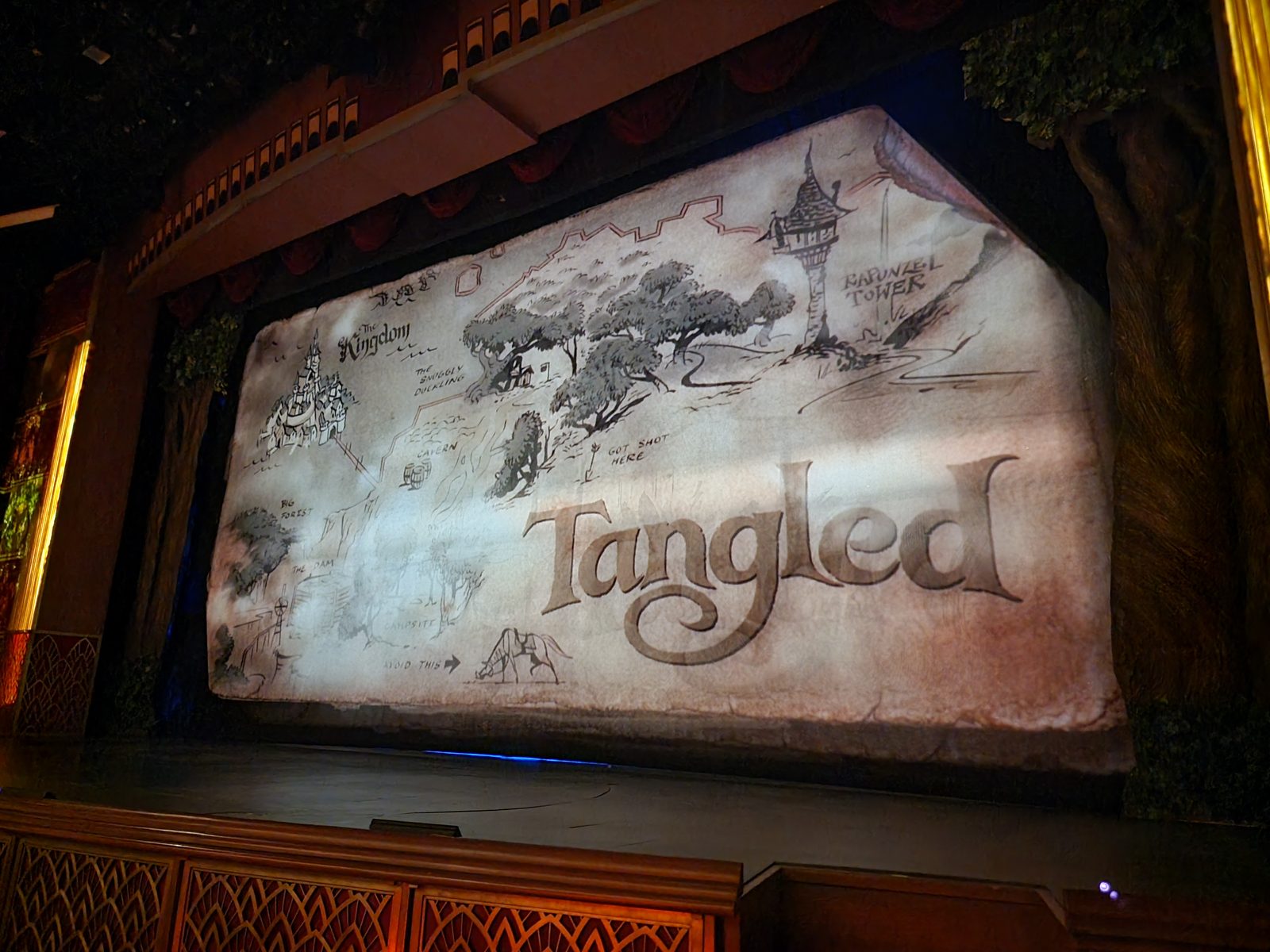 The Tangled stage backdrop