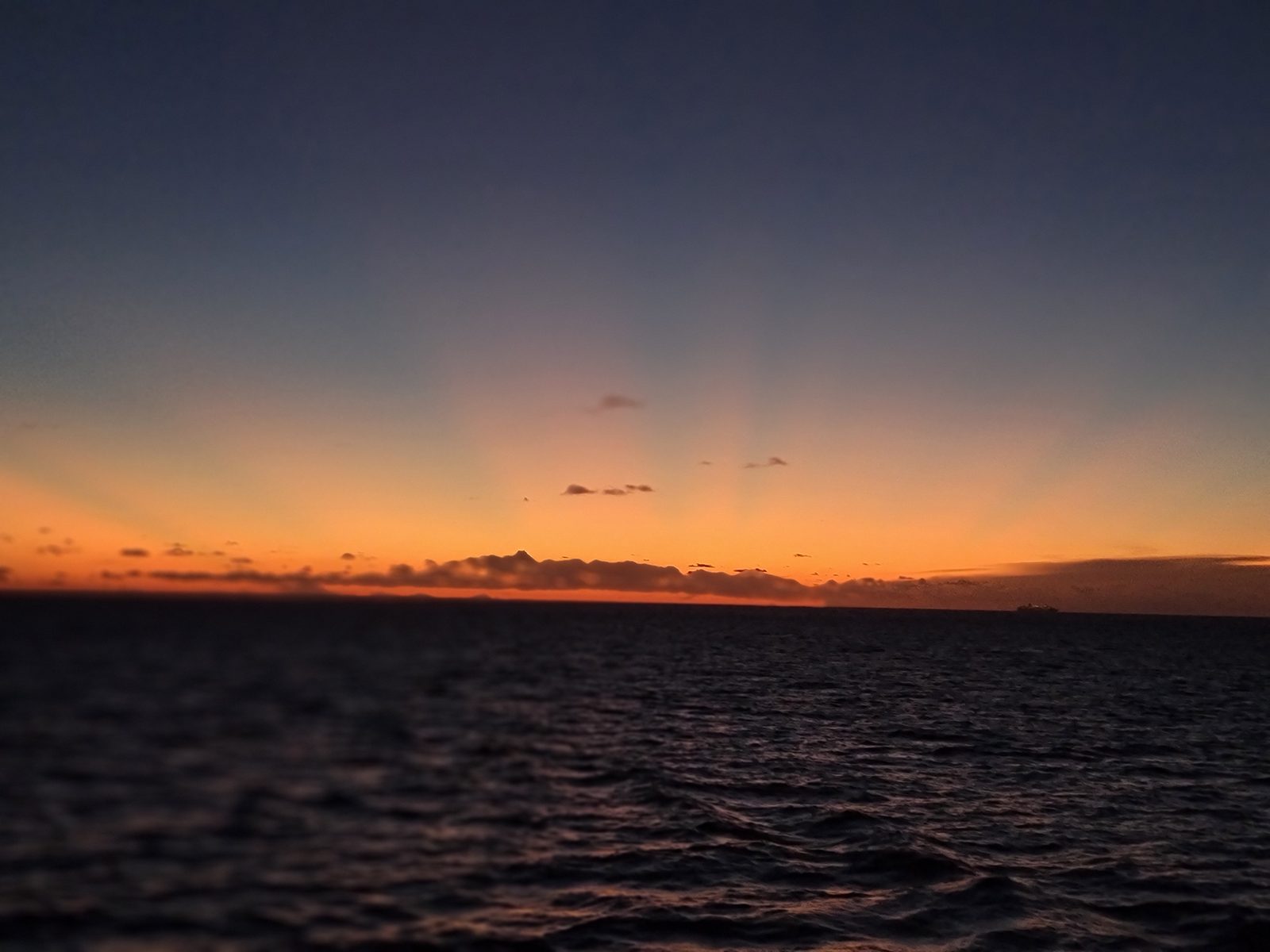 Sunset over the water at Nassau