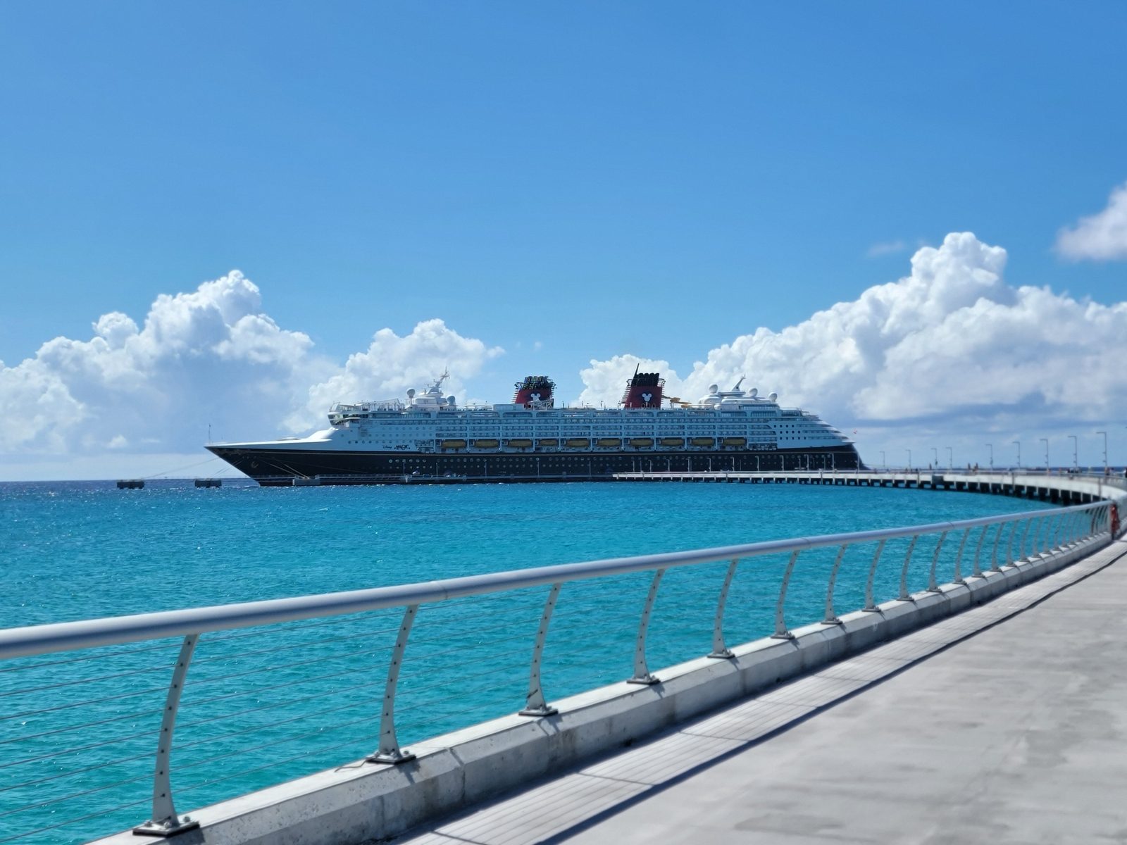 The Disney Magic seen from the pier