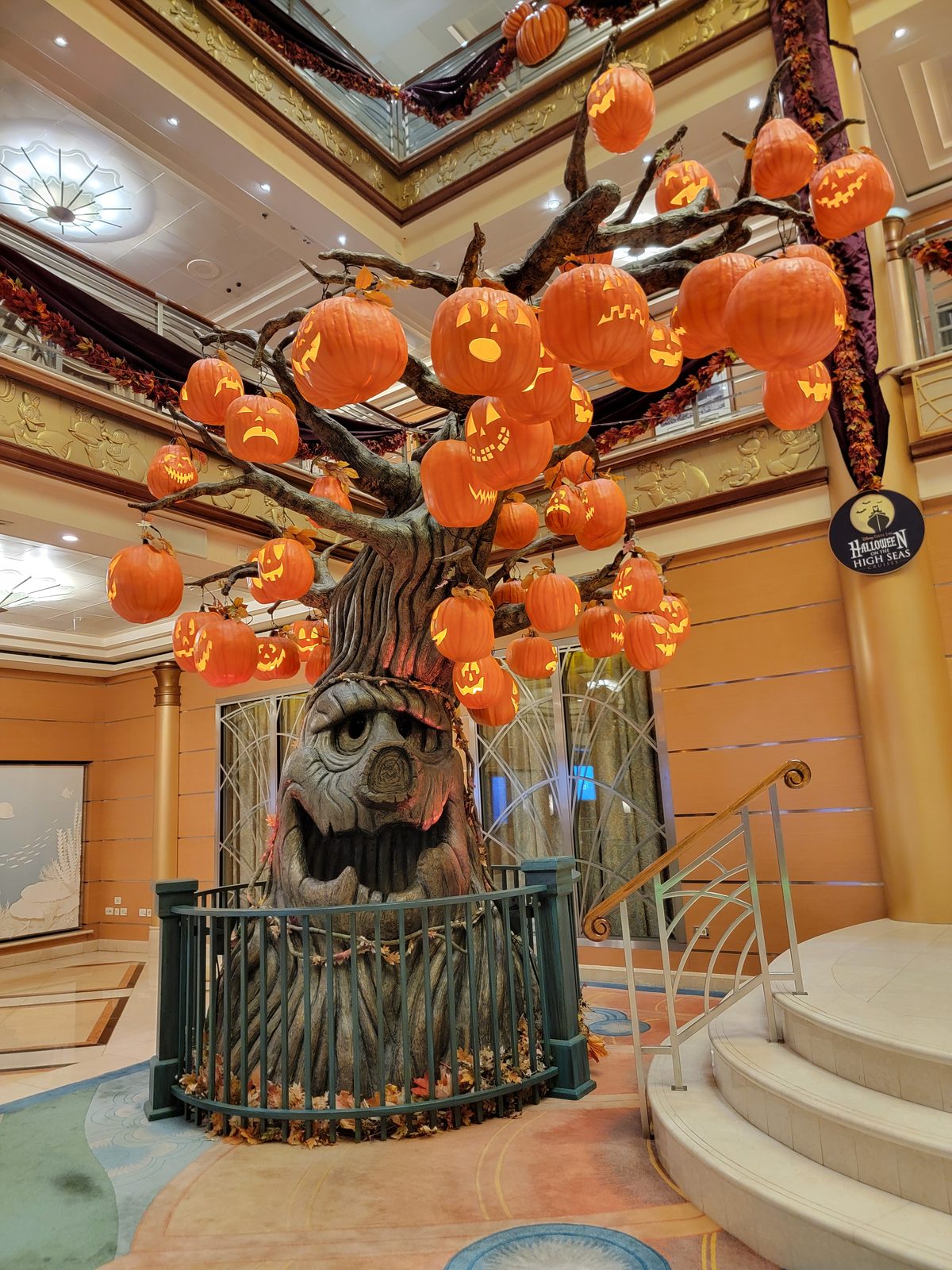 Reap the Pumpkin Tree in the Lobby Atrium for Halloween on the High Seas