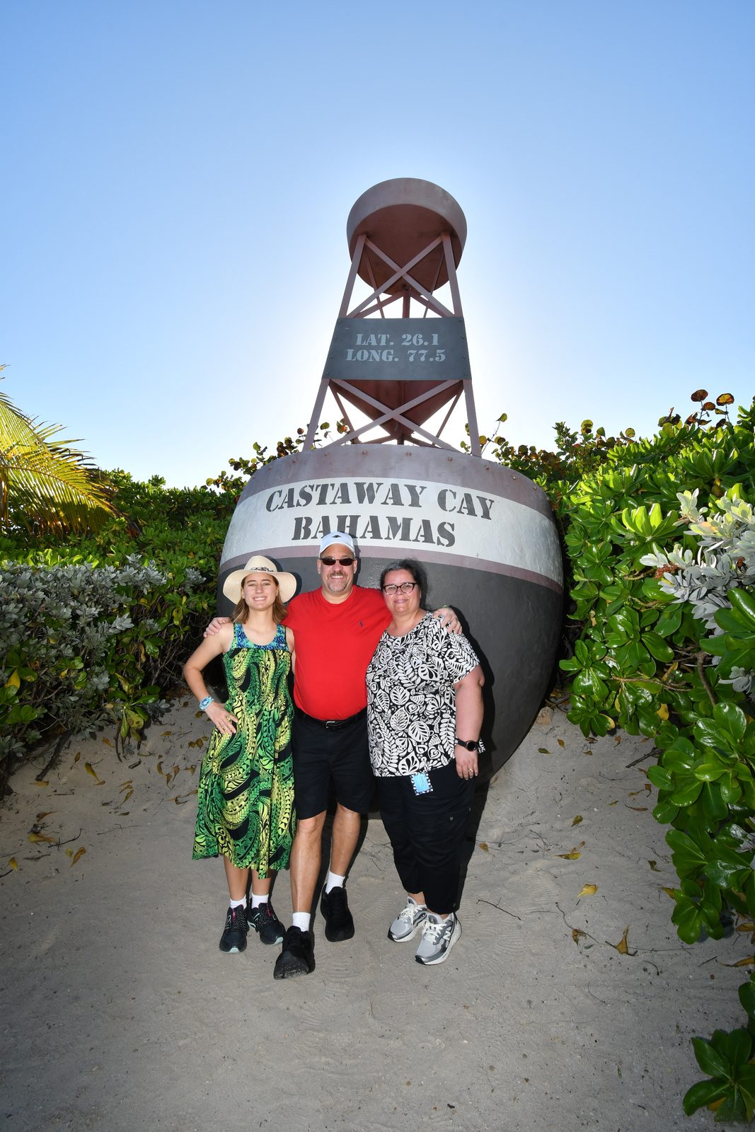 Arrival at the Castaway Cay sign