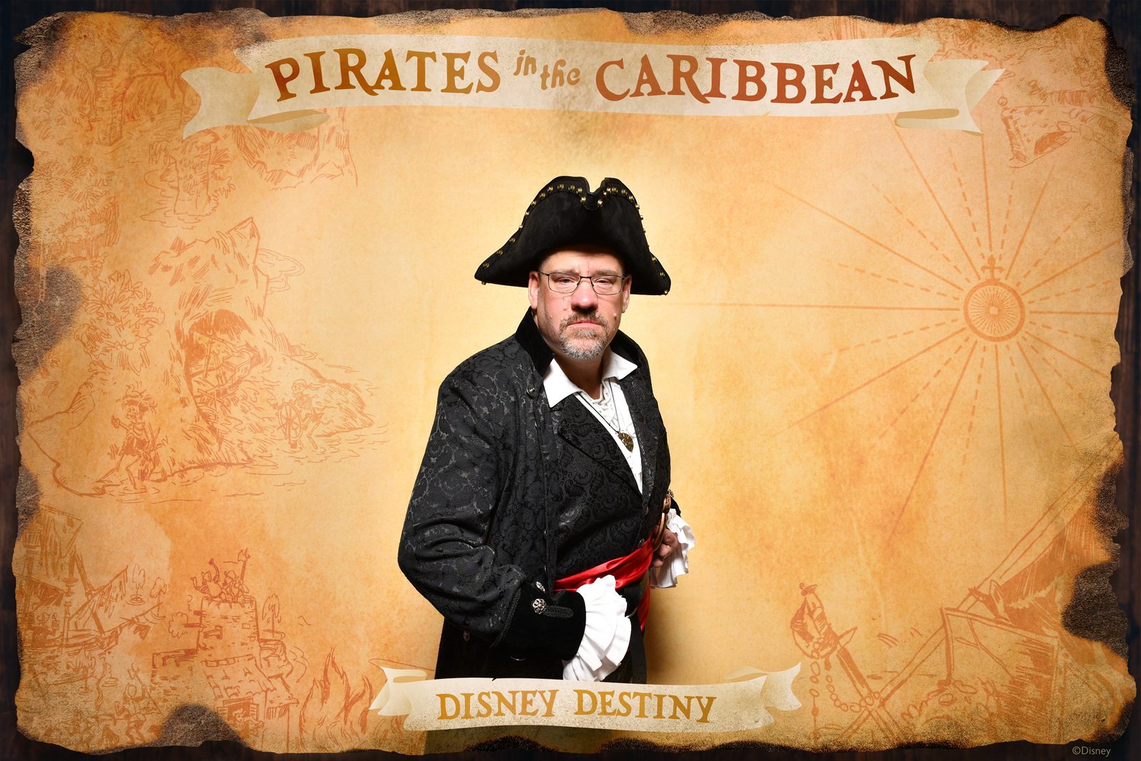 Michael dressed up for Pirate Night on the Destiny