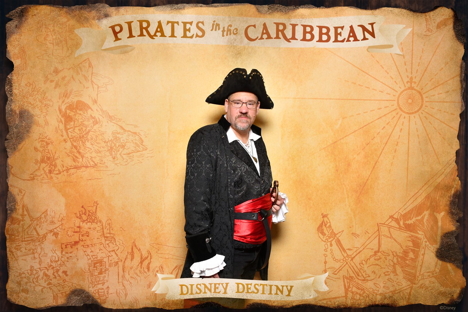 Michael in full pirate costume