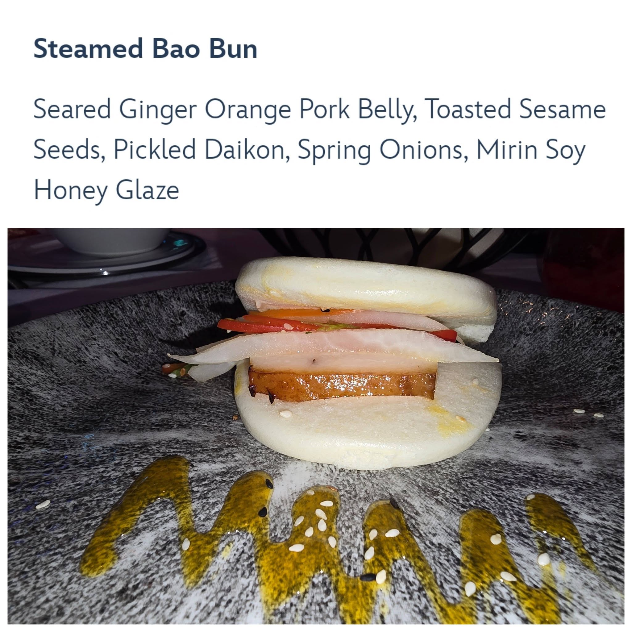 Steamed bao bun at dinner in Worlds of Marvel