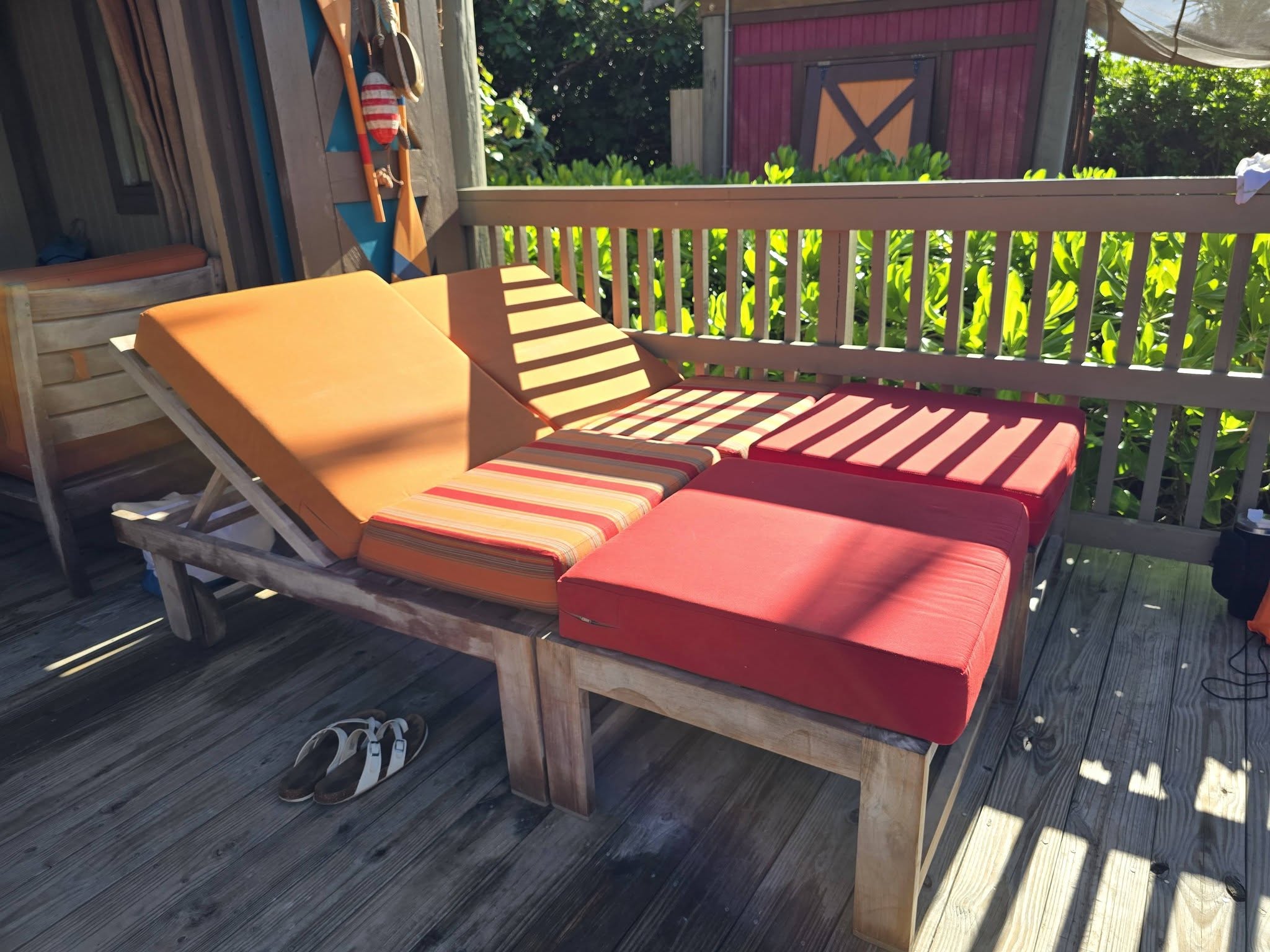 Loungers on the cabana deck at Castaway Cay