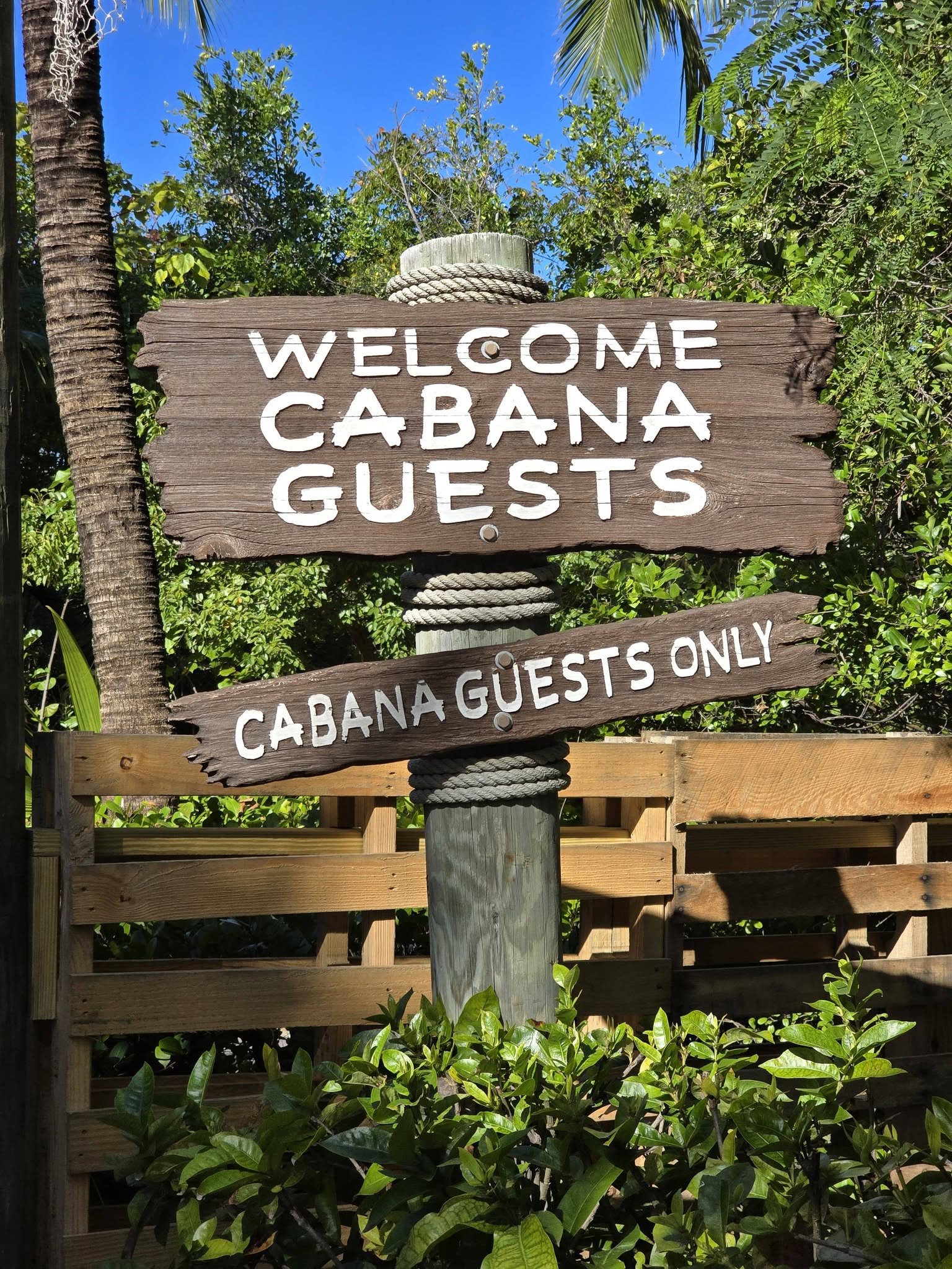 Cabana guests only sign at Castaway Cay