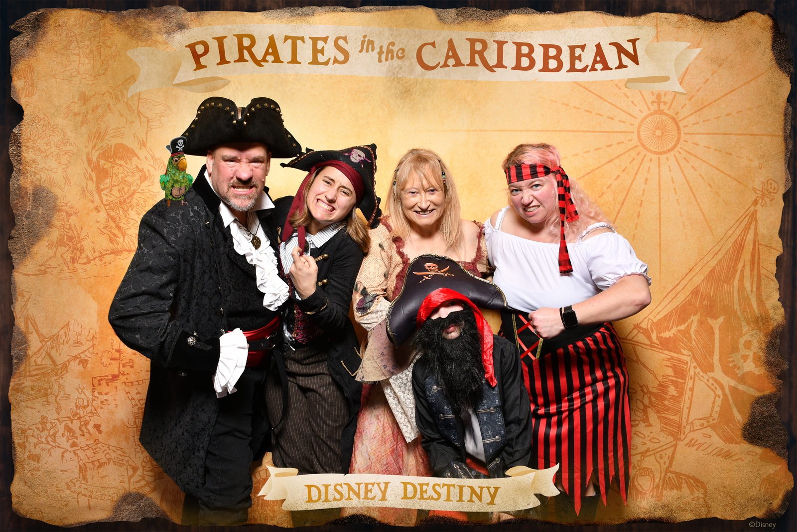 Lisa and Michael with friends on Pirate Night