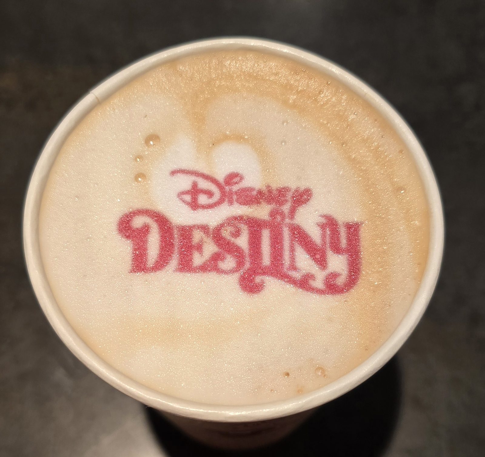 Disney Destiny latte art