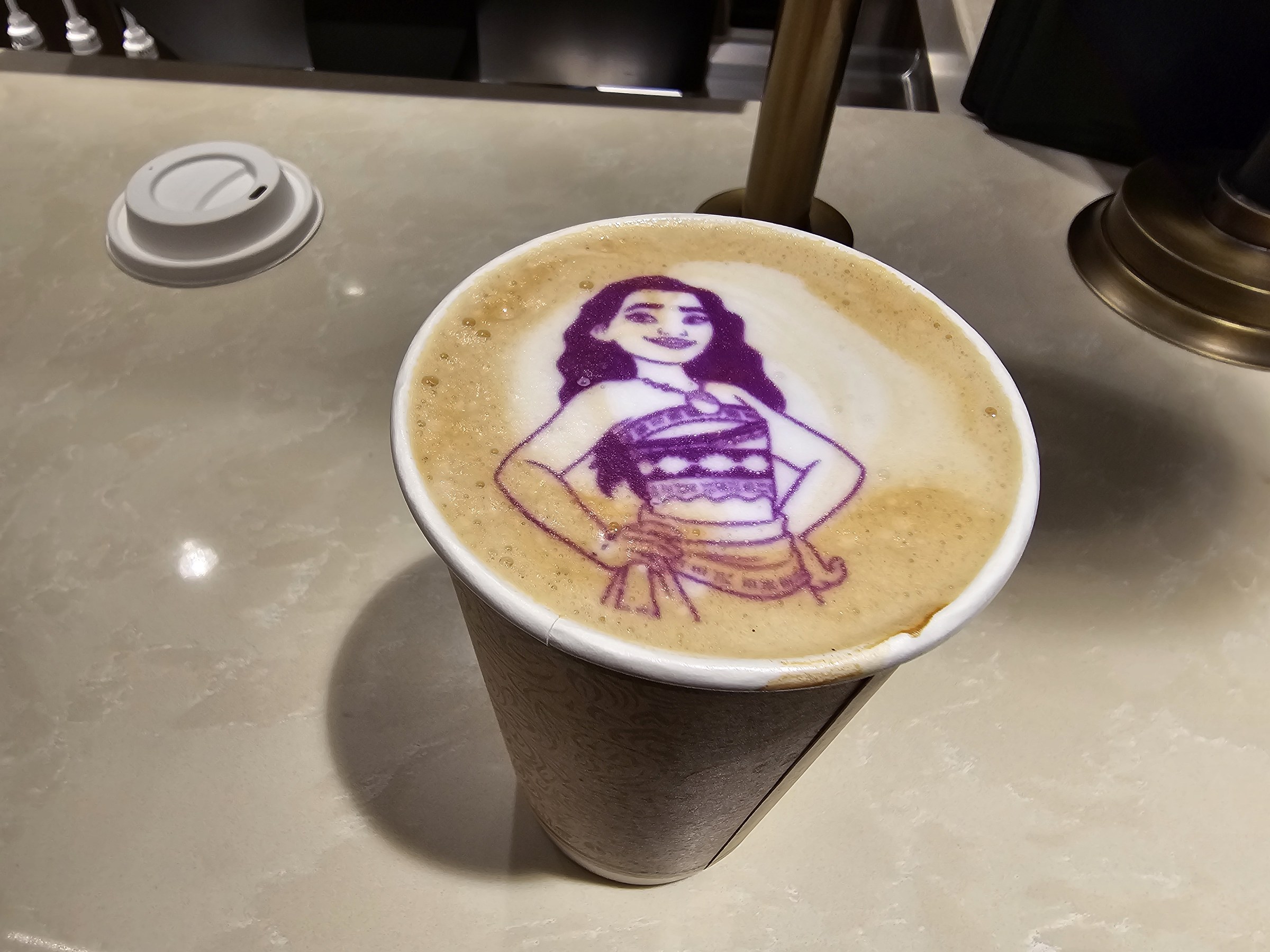 Moana in the foam