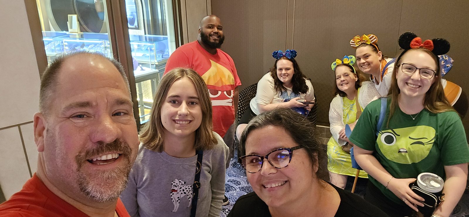 A late-night selfie with our cruise friends