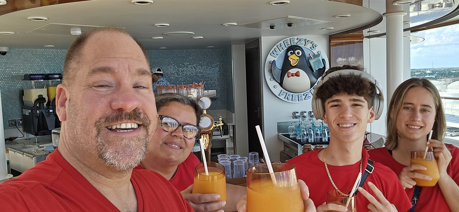 Drinks at Wheezy's Freezies with the family
