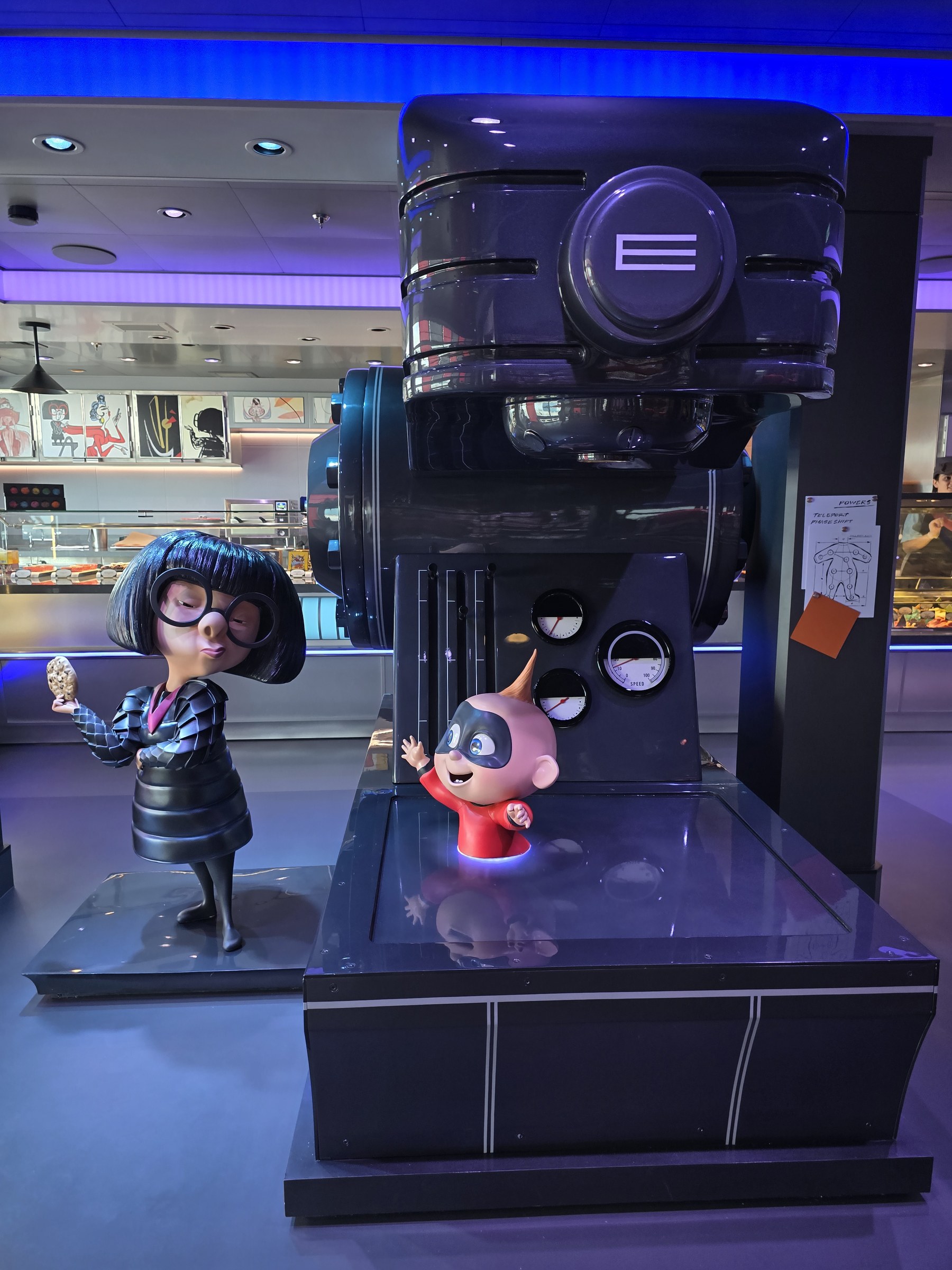 Edna Mode and Jack-Jack at her atelier