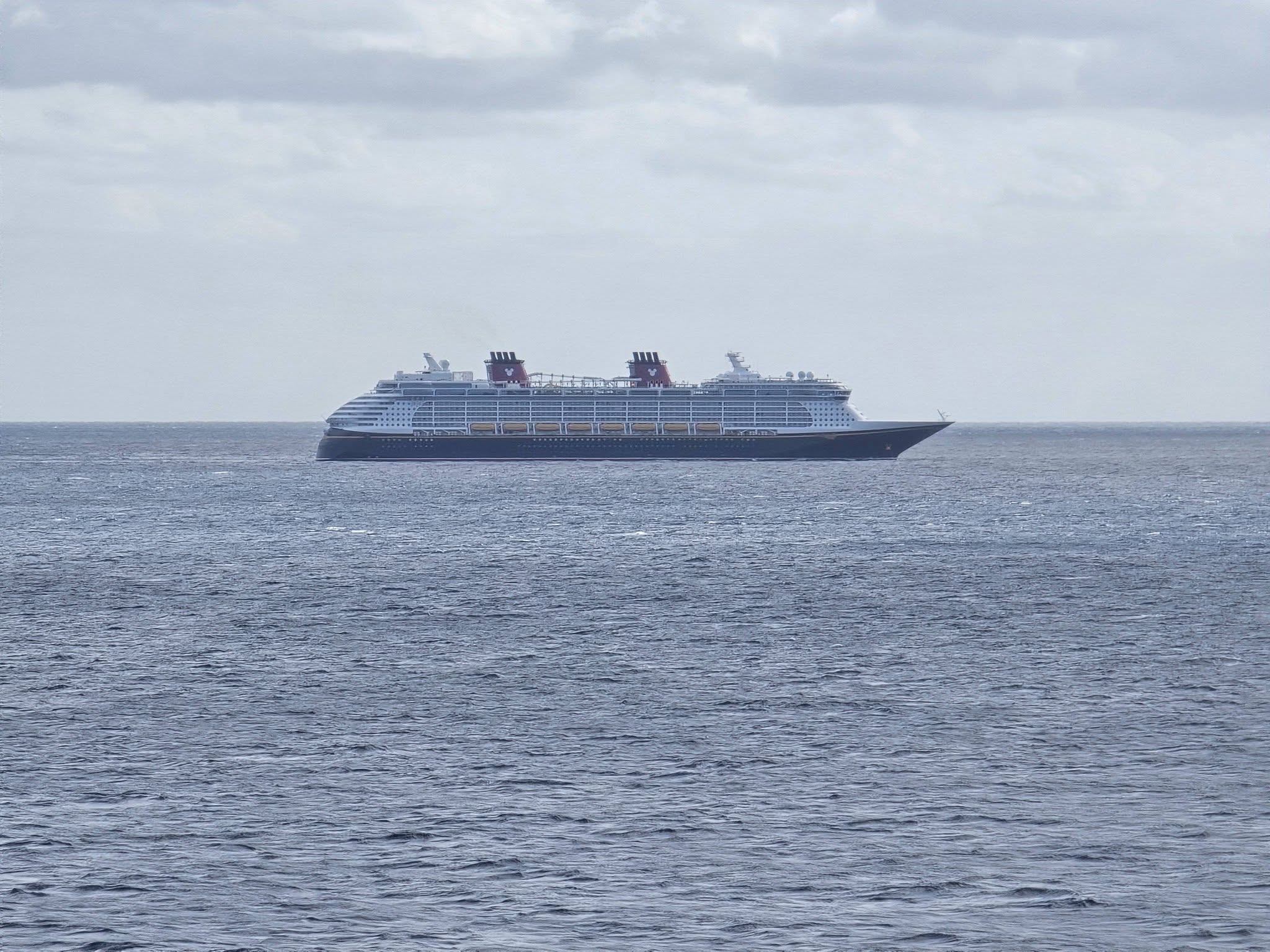 Passing the Disney Fantasy at sea