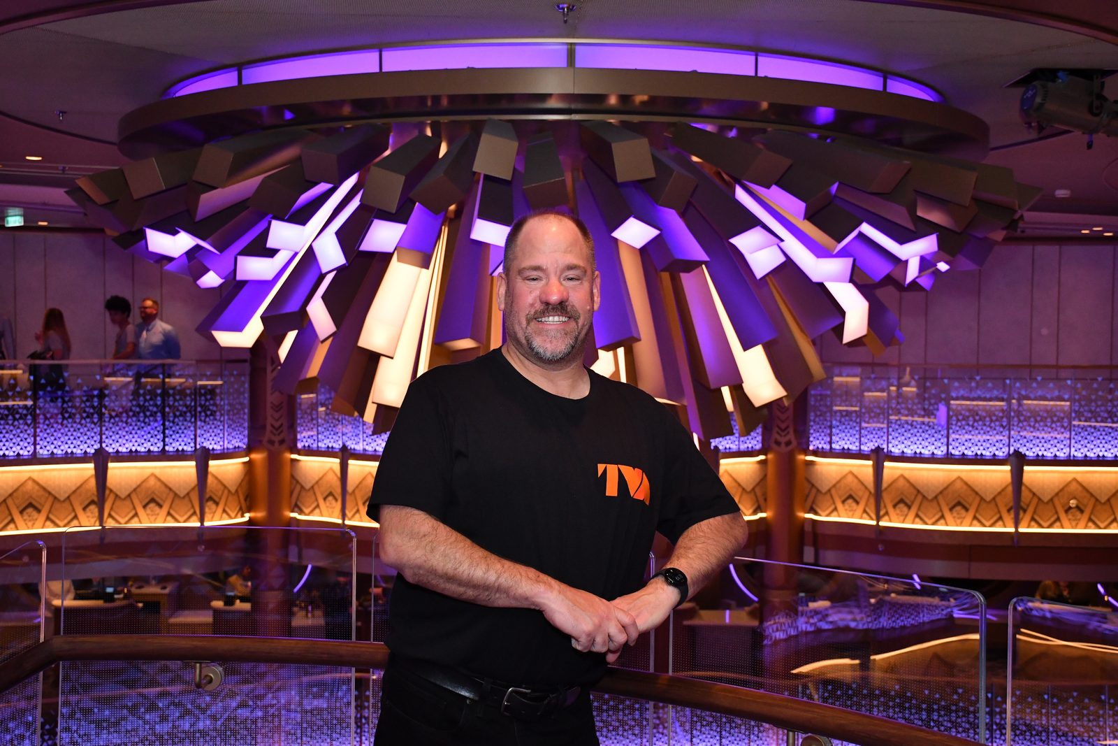 Michael in the Grand Hall on the Disney Destiny