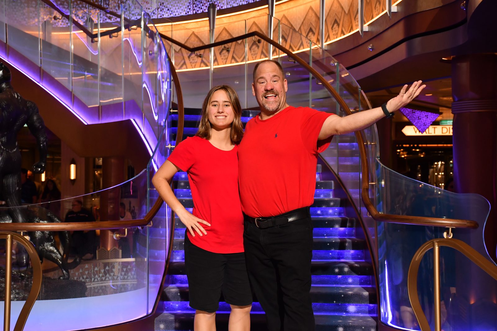 Michael and Lisa on the grand staircase
