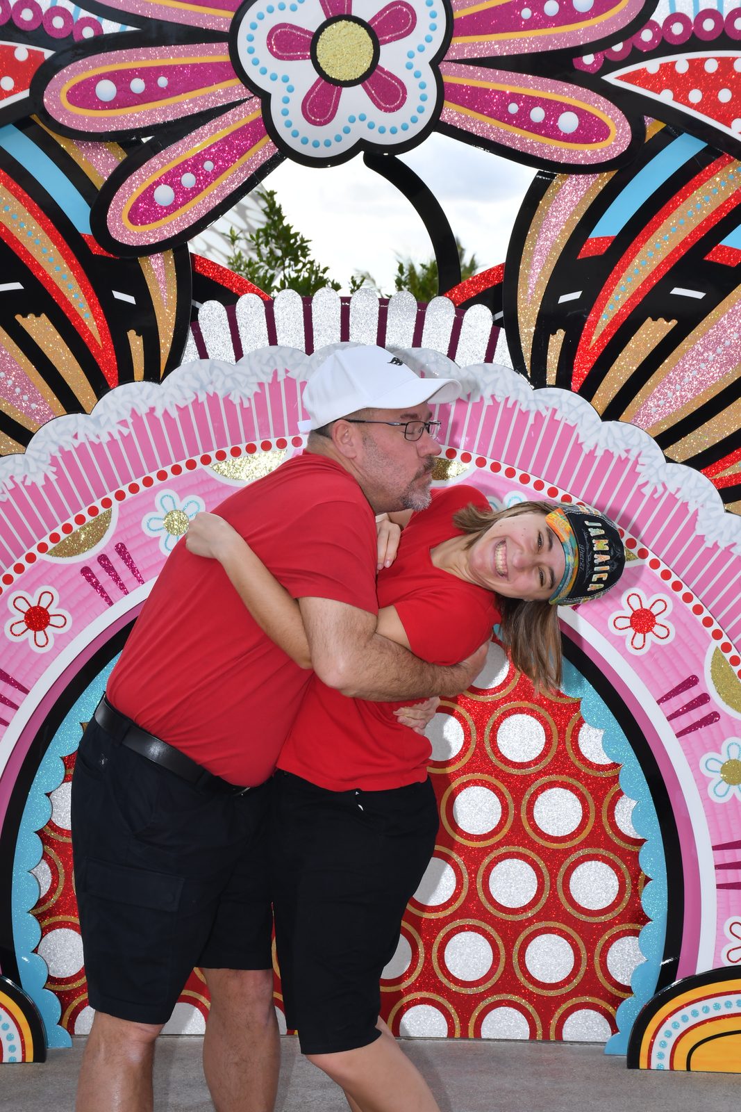 Michael and Lisa at the flower arch