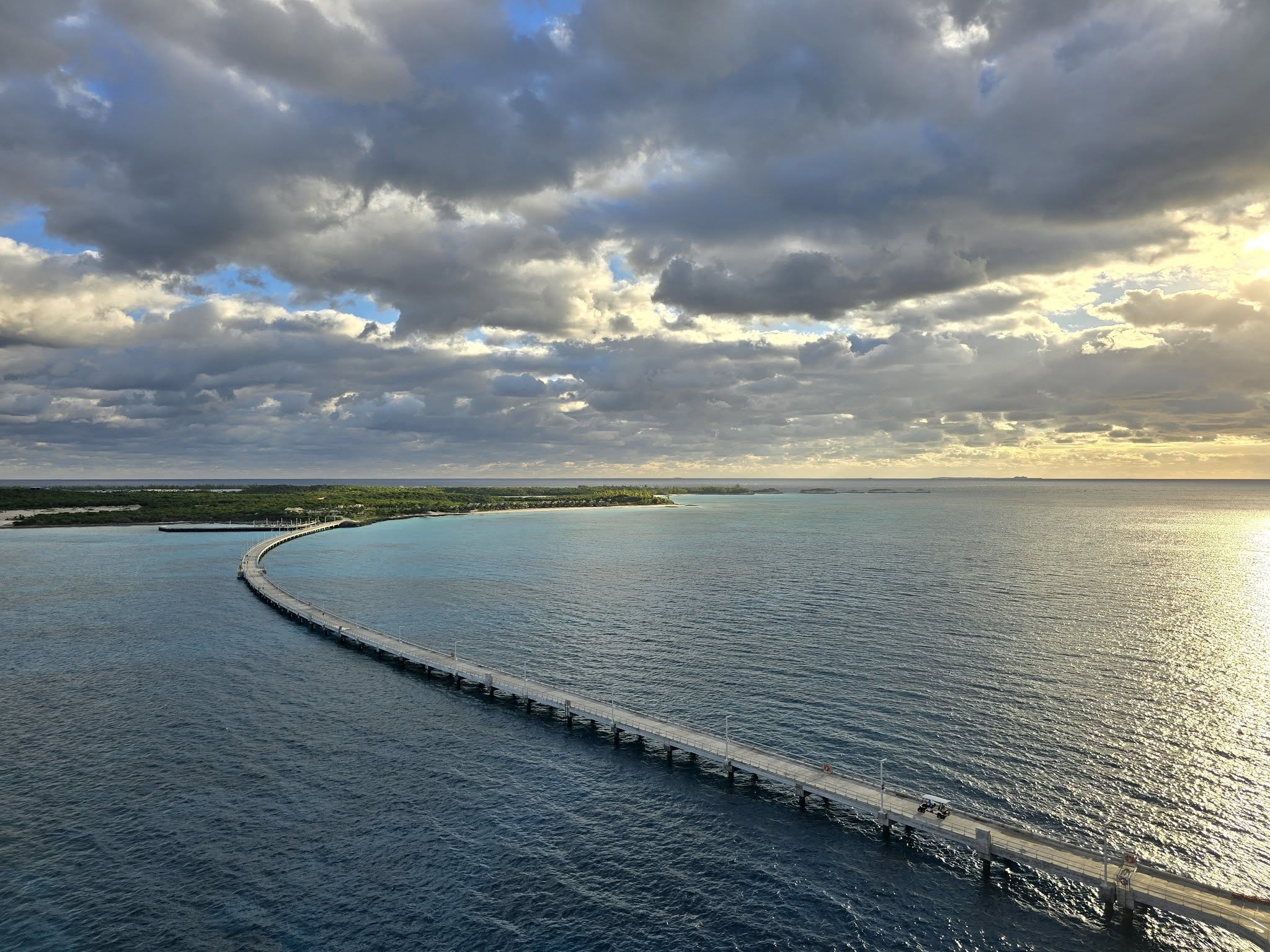 The Lookout Cay pier from our verandah