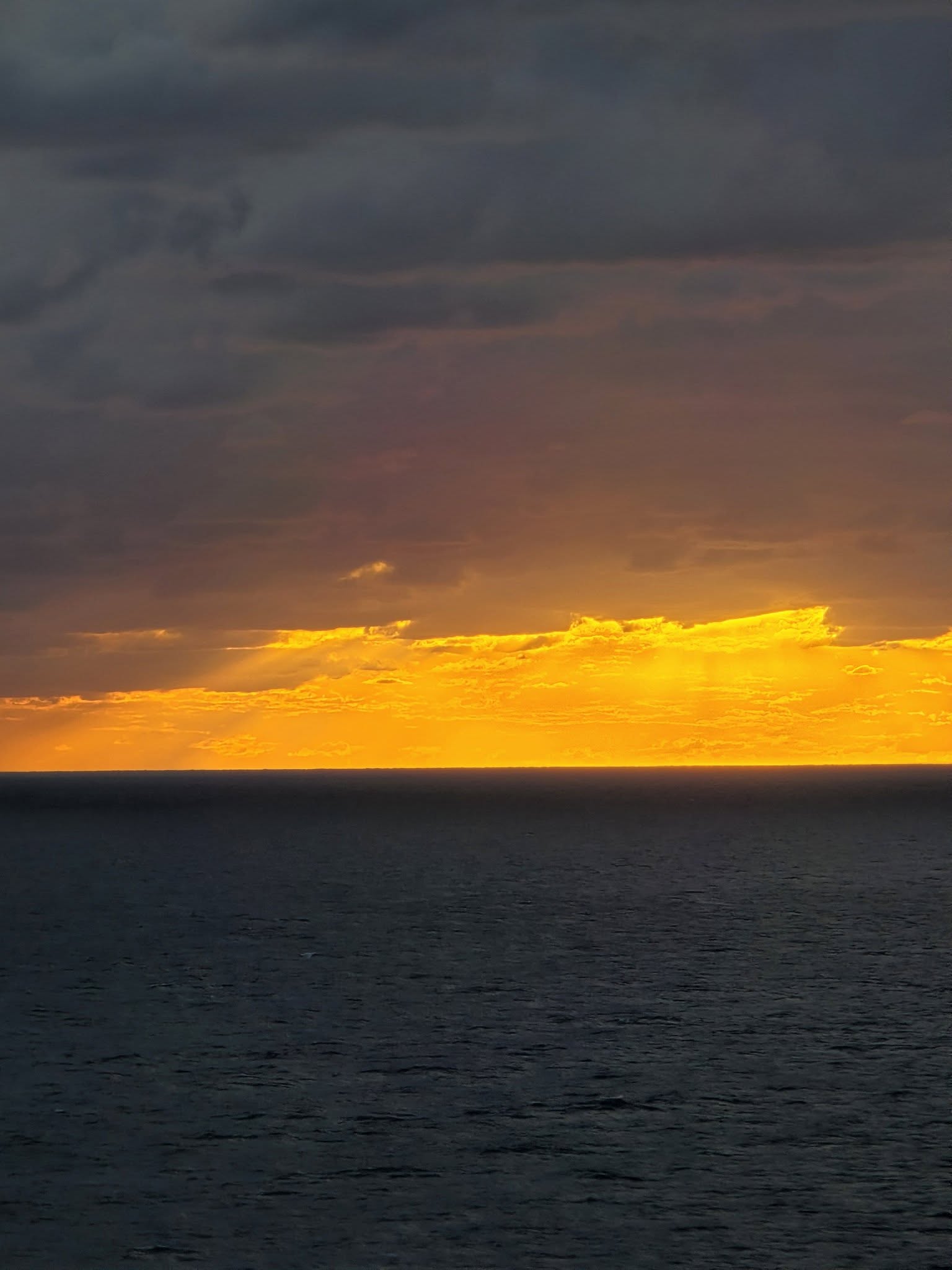 Sunset at sea from the Destiny