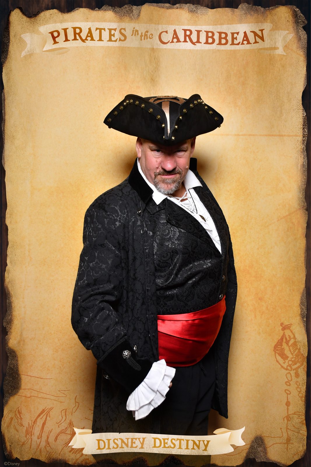 Michael at the Pirates of the Caribbean backdrop