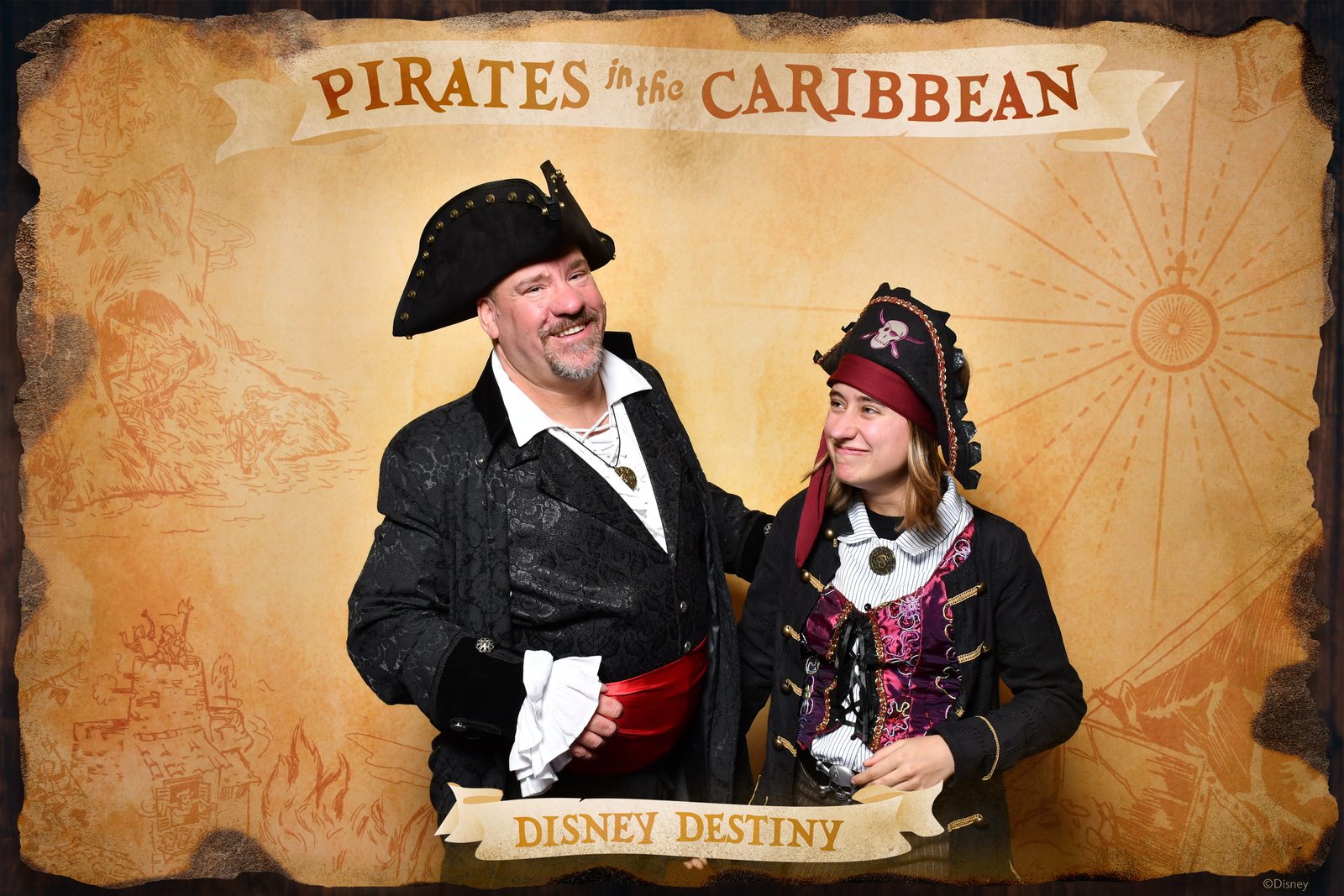 Lisa and Michael at the Pirates of the Caribbean backdrop
