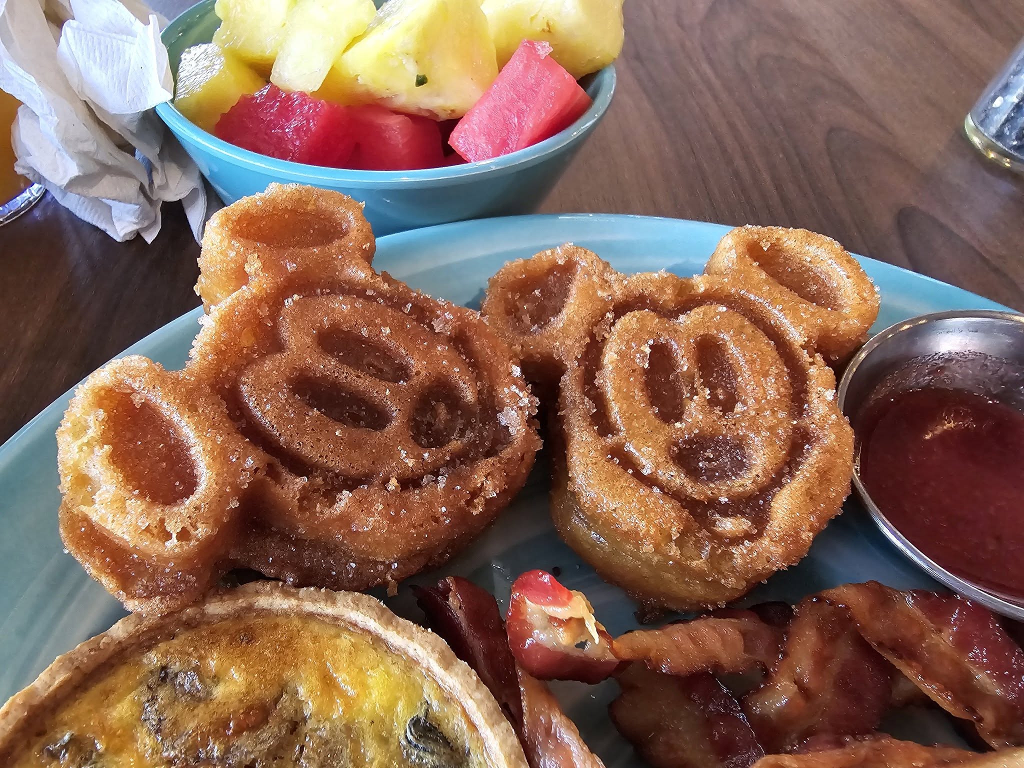 Churro Mickey waffles for breakfast on the Destiny
