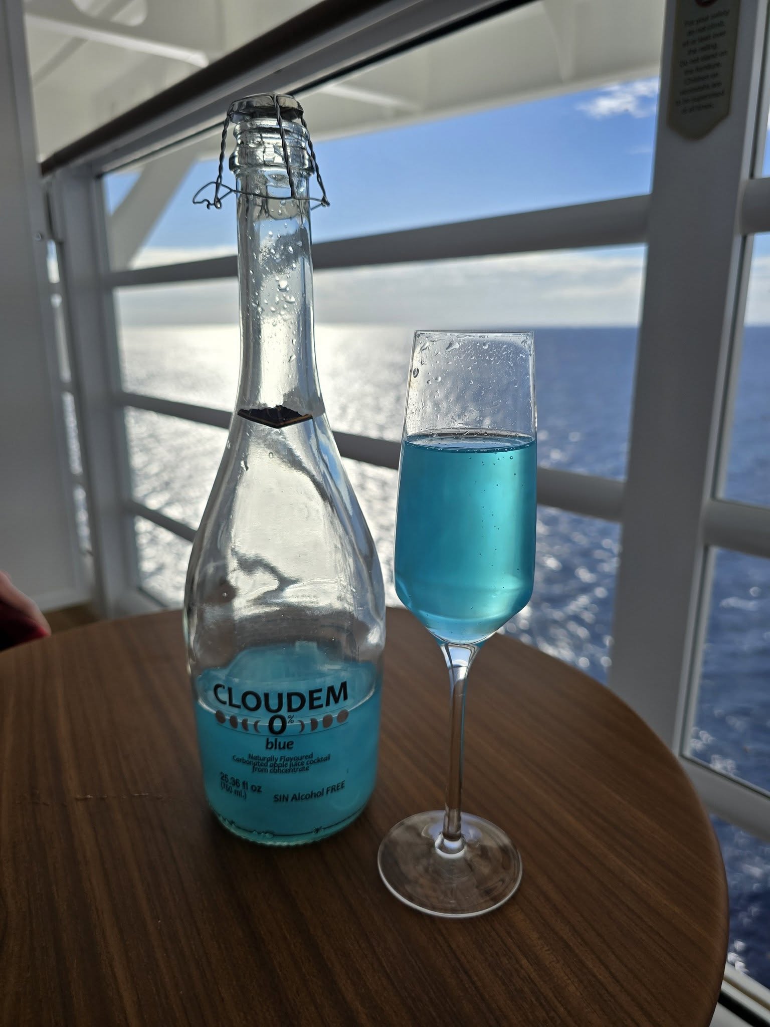 Cloudem Blue on the verandah on our sea day