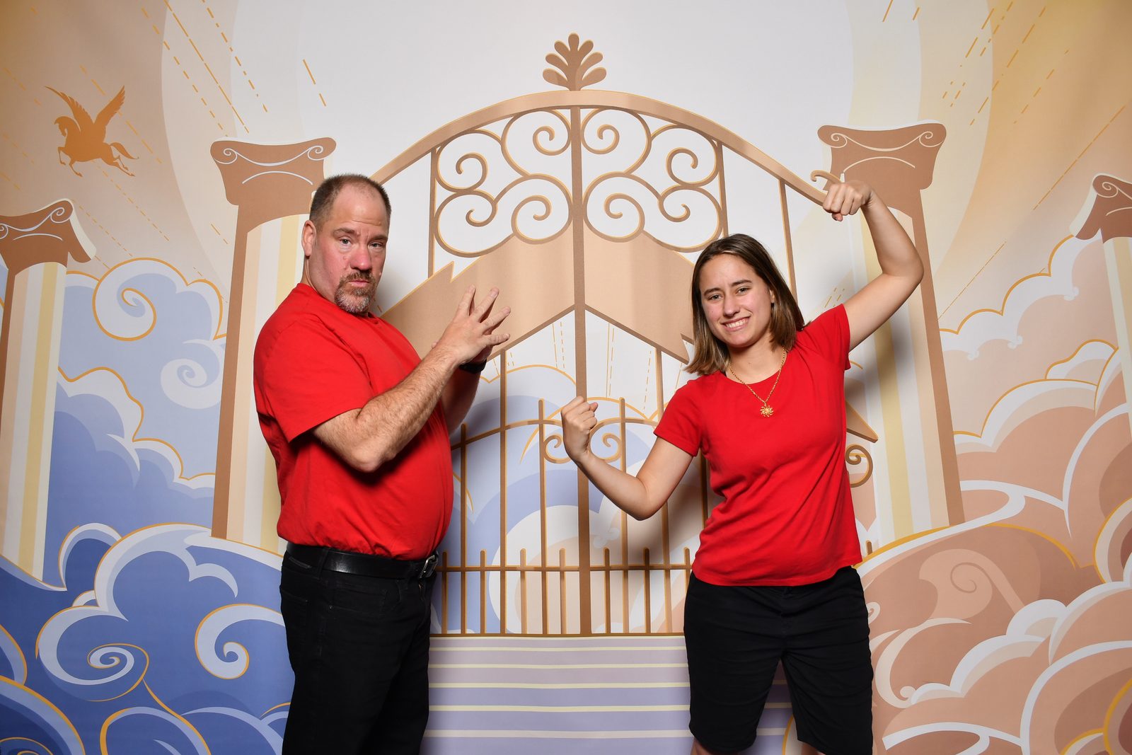 Michael and Lisa at the Hercules backdrop