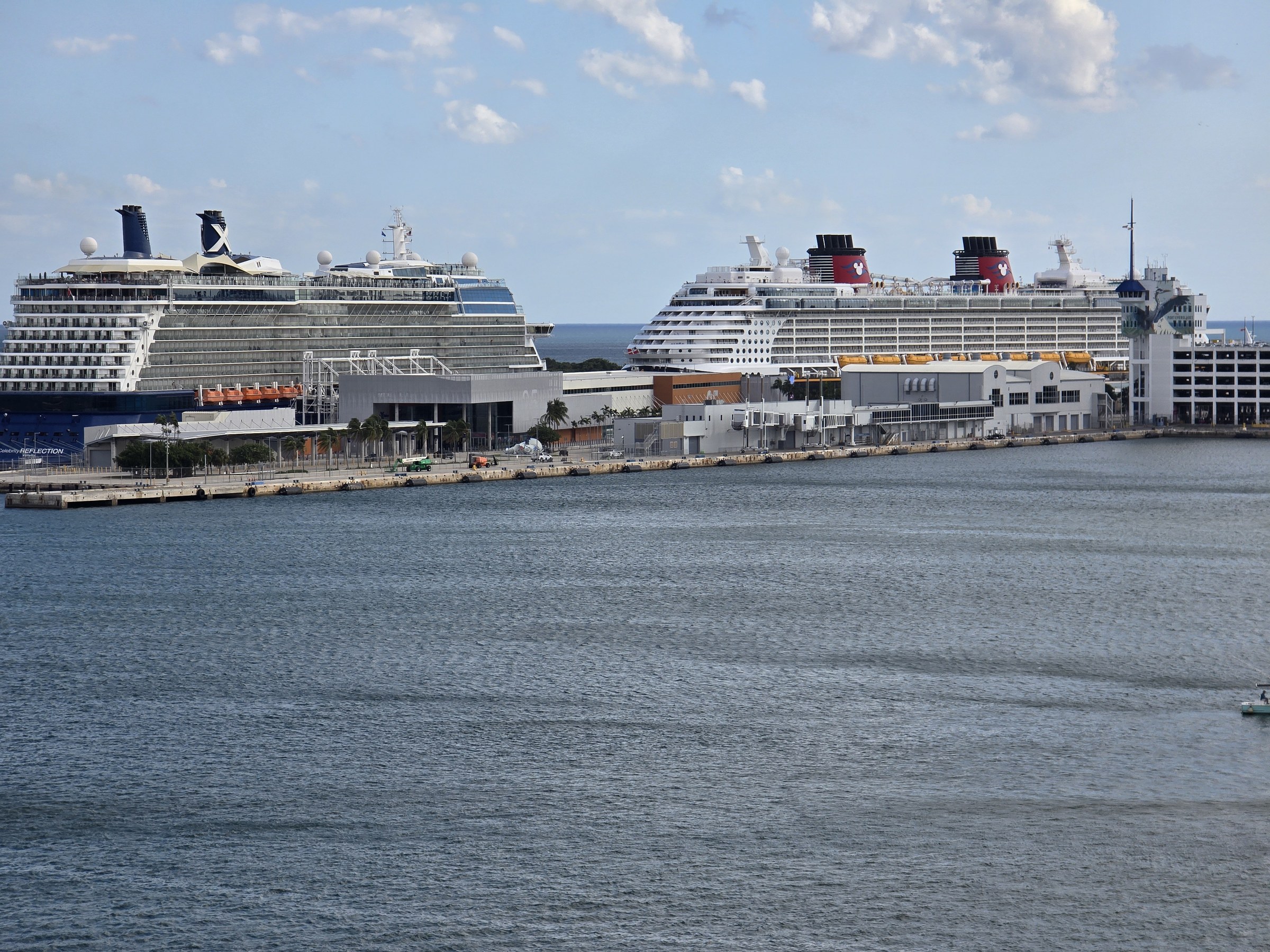 Two ships at Port Everglades as we sailed out again
