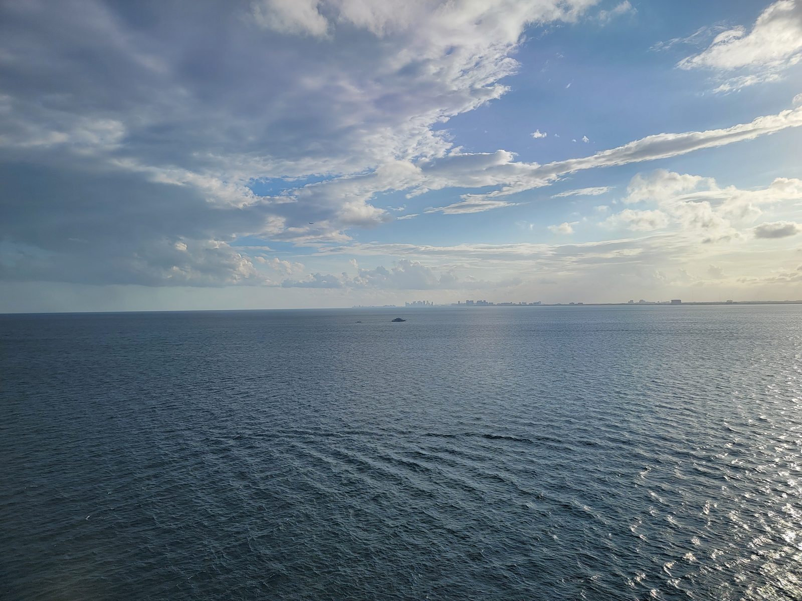 The ocean as we headed out from Fort Lauderdale