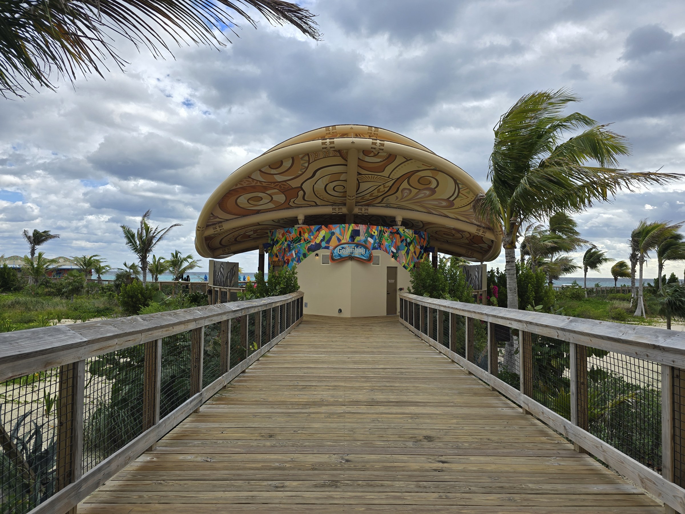 The boardwalk to the Goombay Cultural Center
